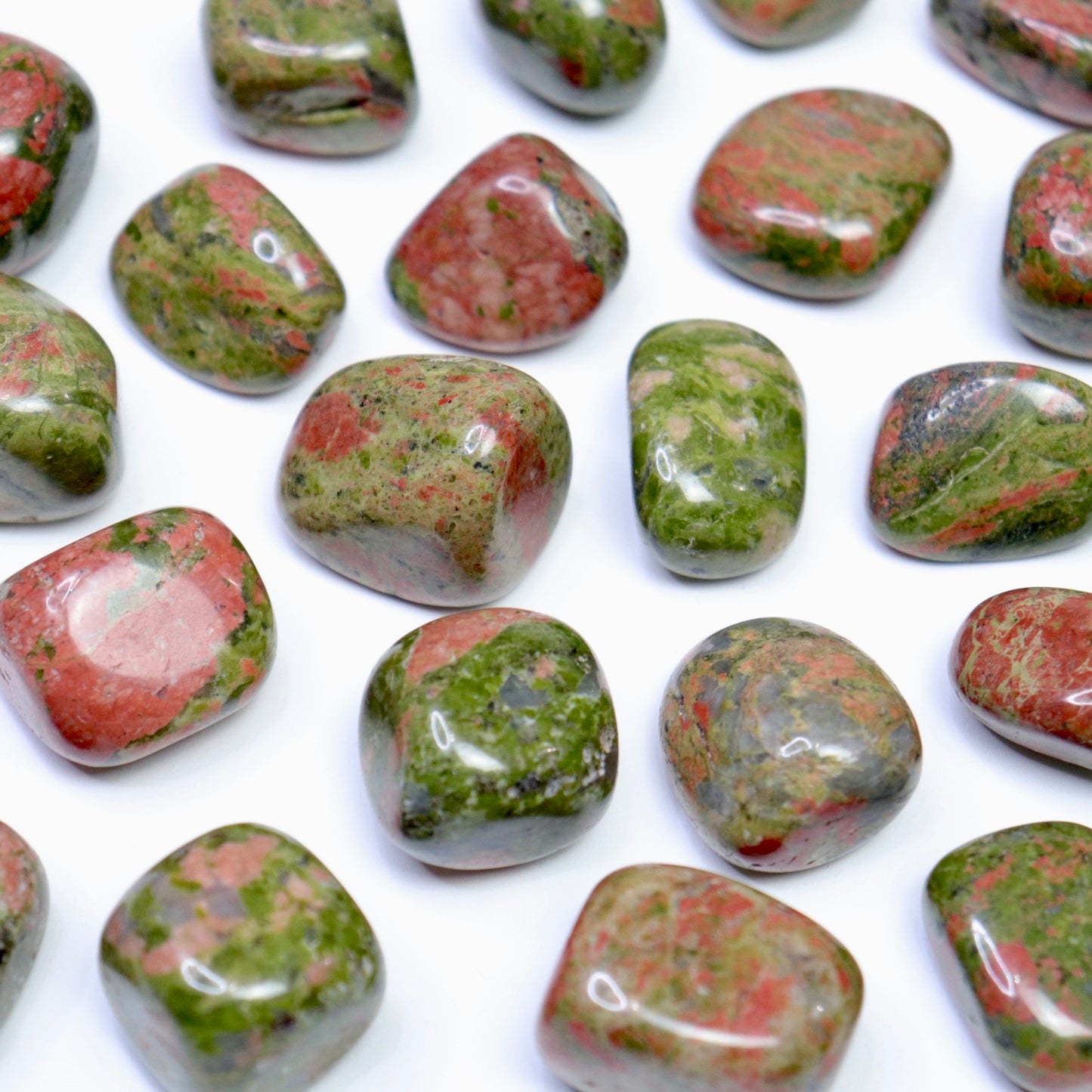 Unakite Tumbles - Crescents & Crystals