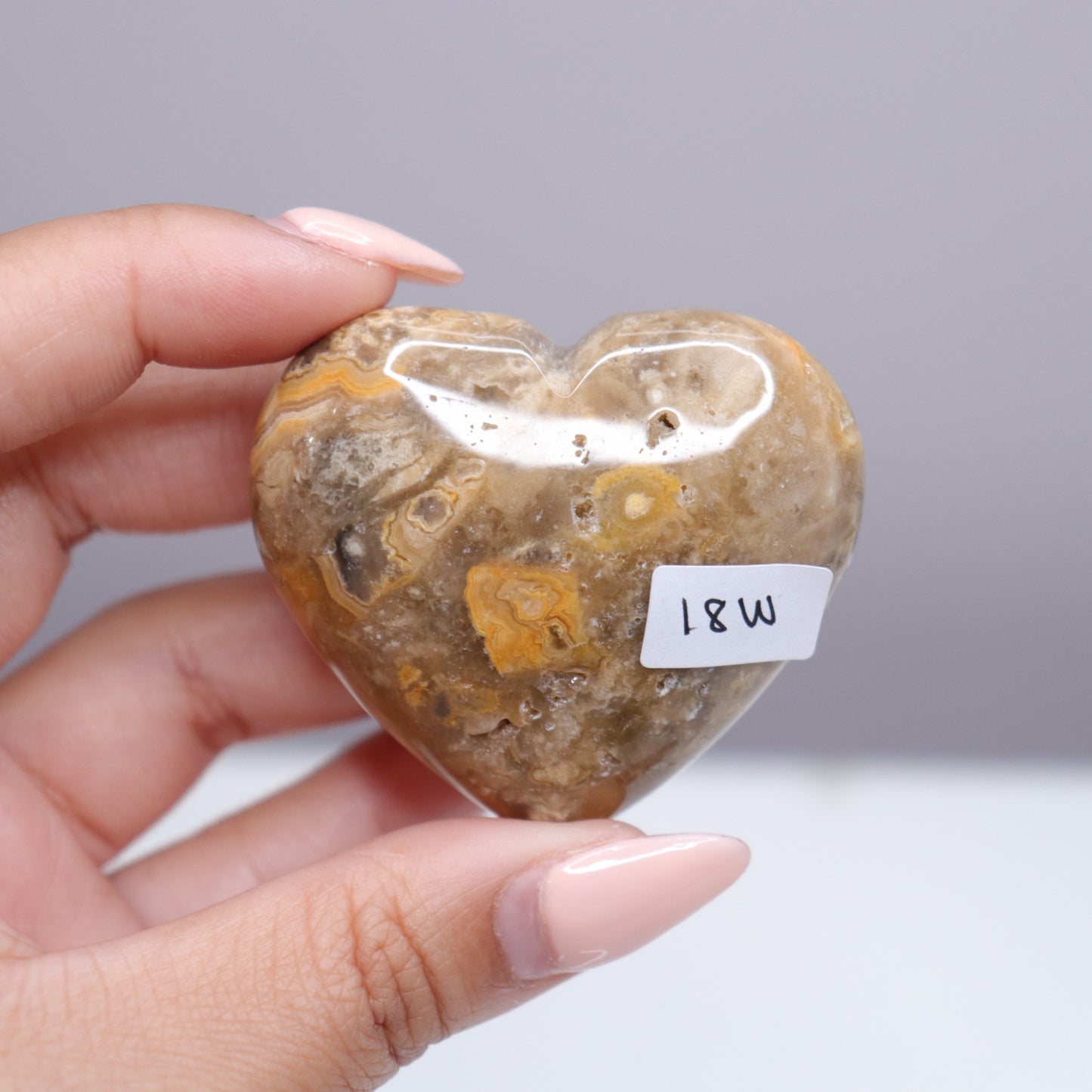 Crazy Lace Agate Heart | 12