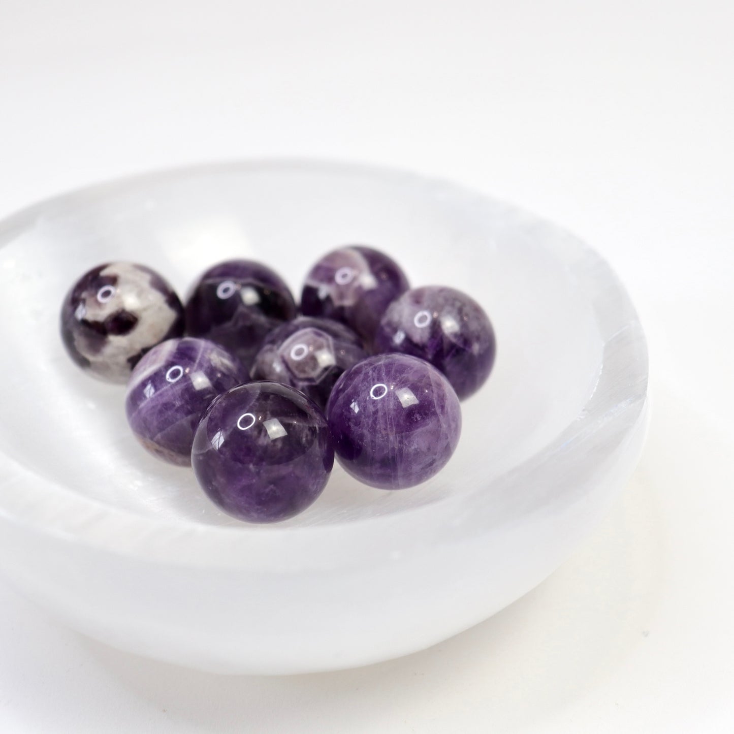 Dream Amethyst Mini Spheres - Crescents & Crystals