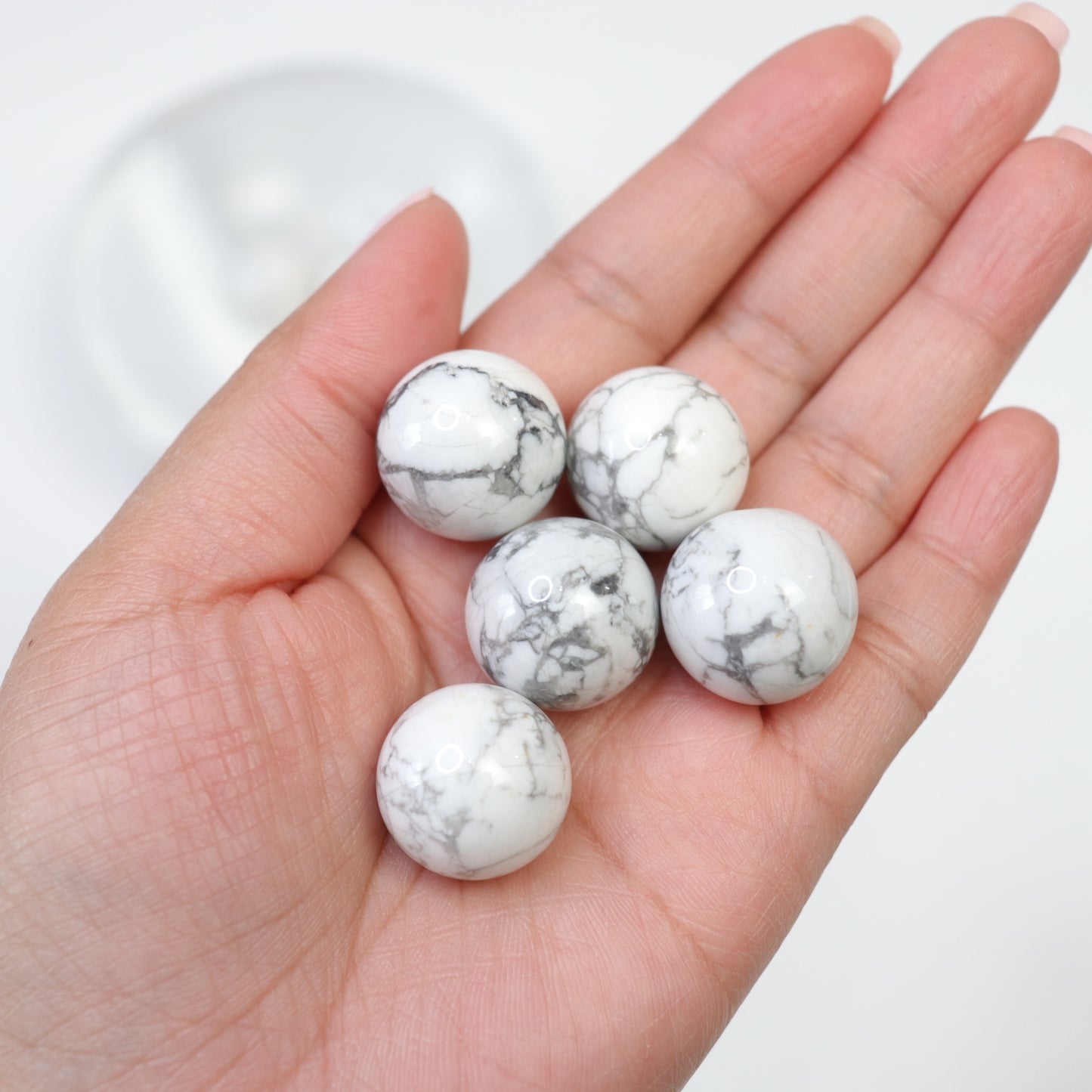 Howlite Mini Spheres - Crescents & Crystals