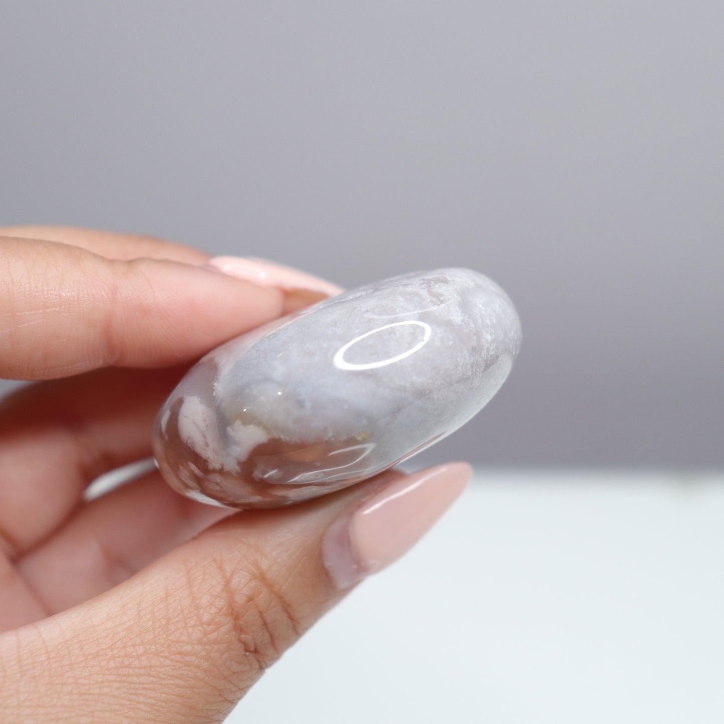 Flower Agate Round x Pink Amethyst | 8