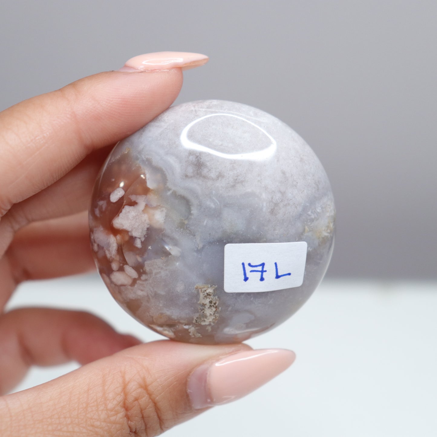 Flower Agate Round x Pink Amethyst | 8