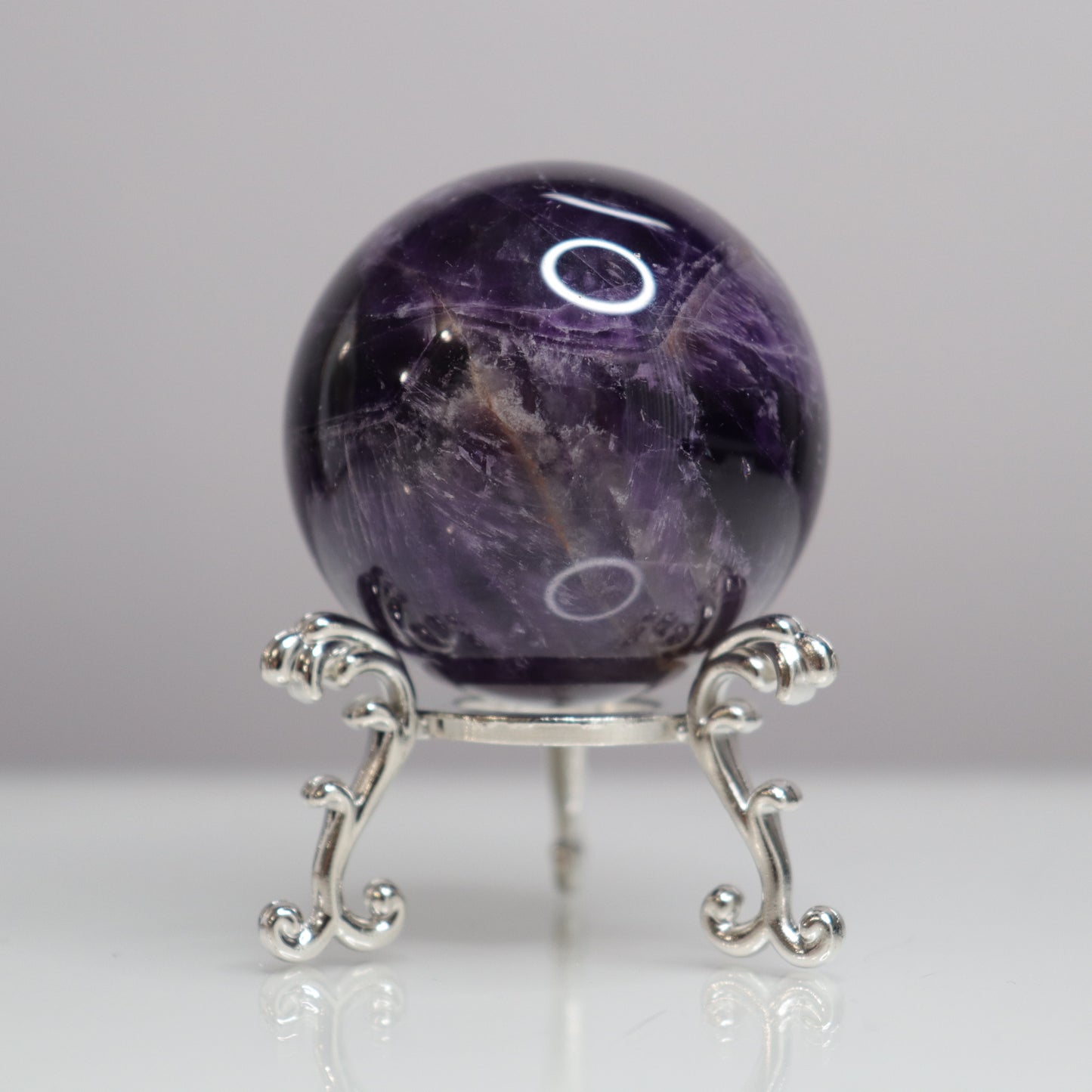 Dream Amethyst Sphere- Crescents & Crystals