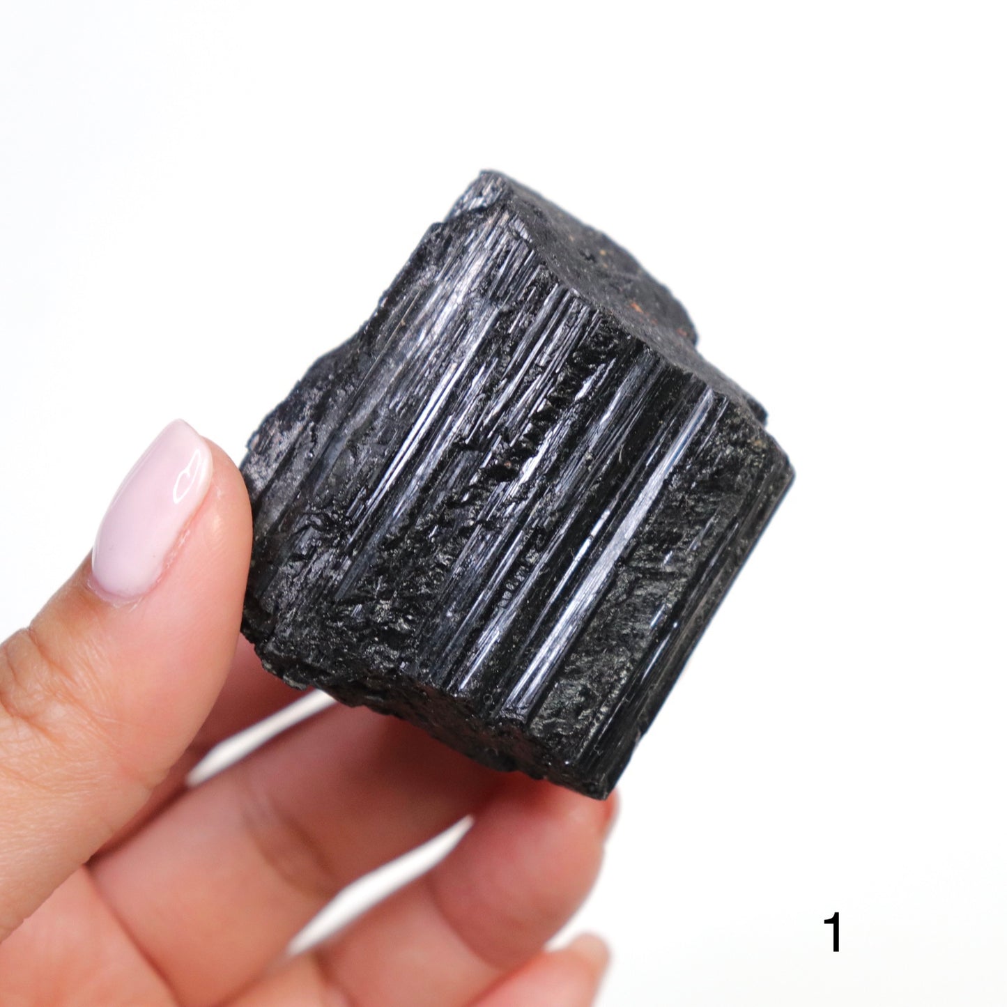 Raw Black Tourmaline Chunk- Crescents & Crystals