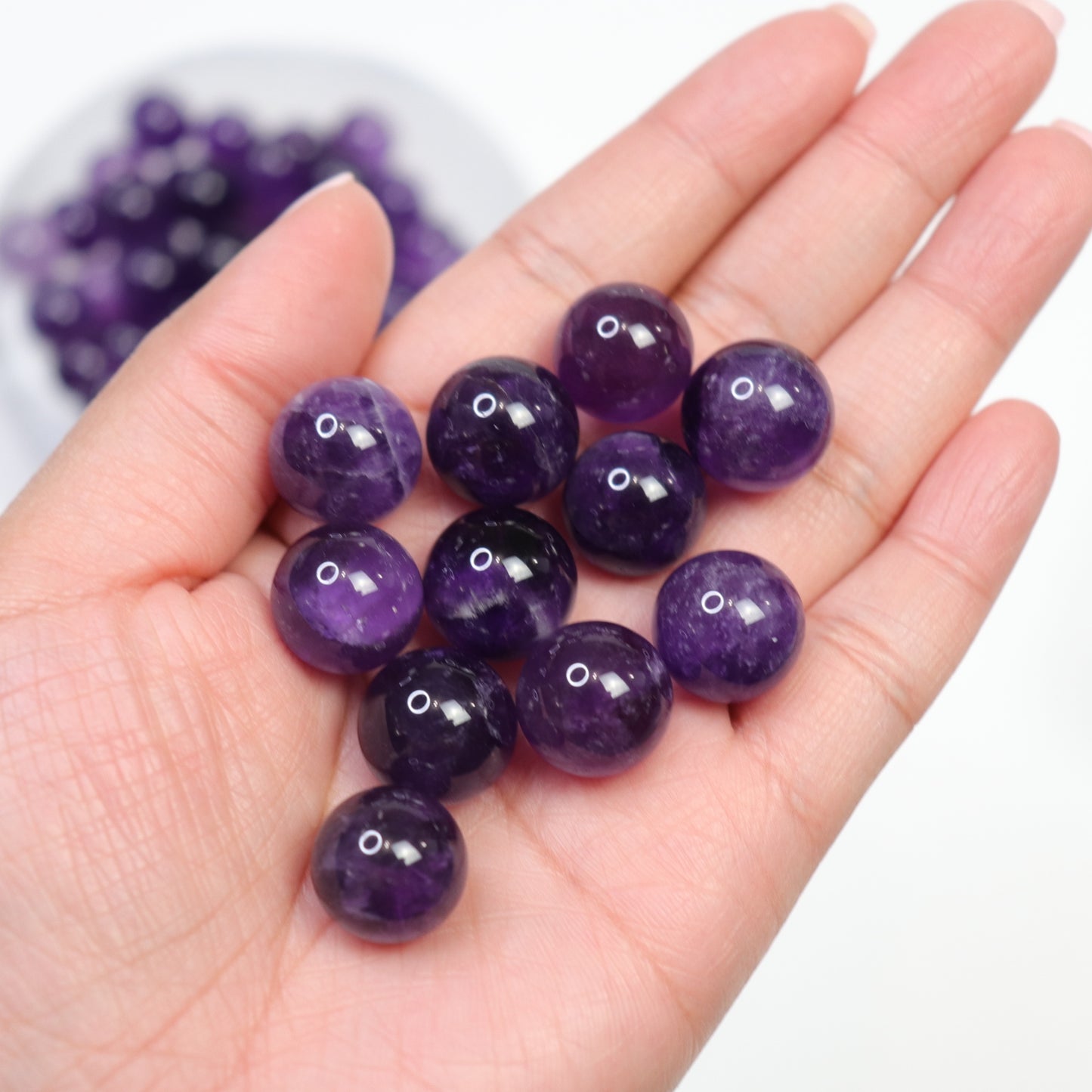 Mini Amethyst Spheres - Crescents & Crystals