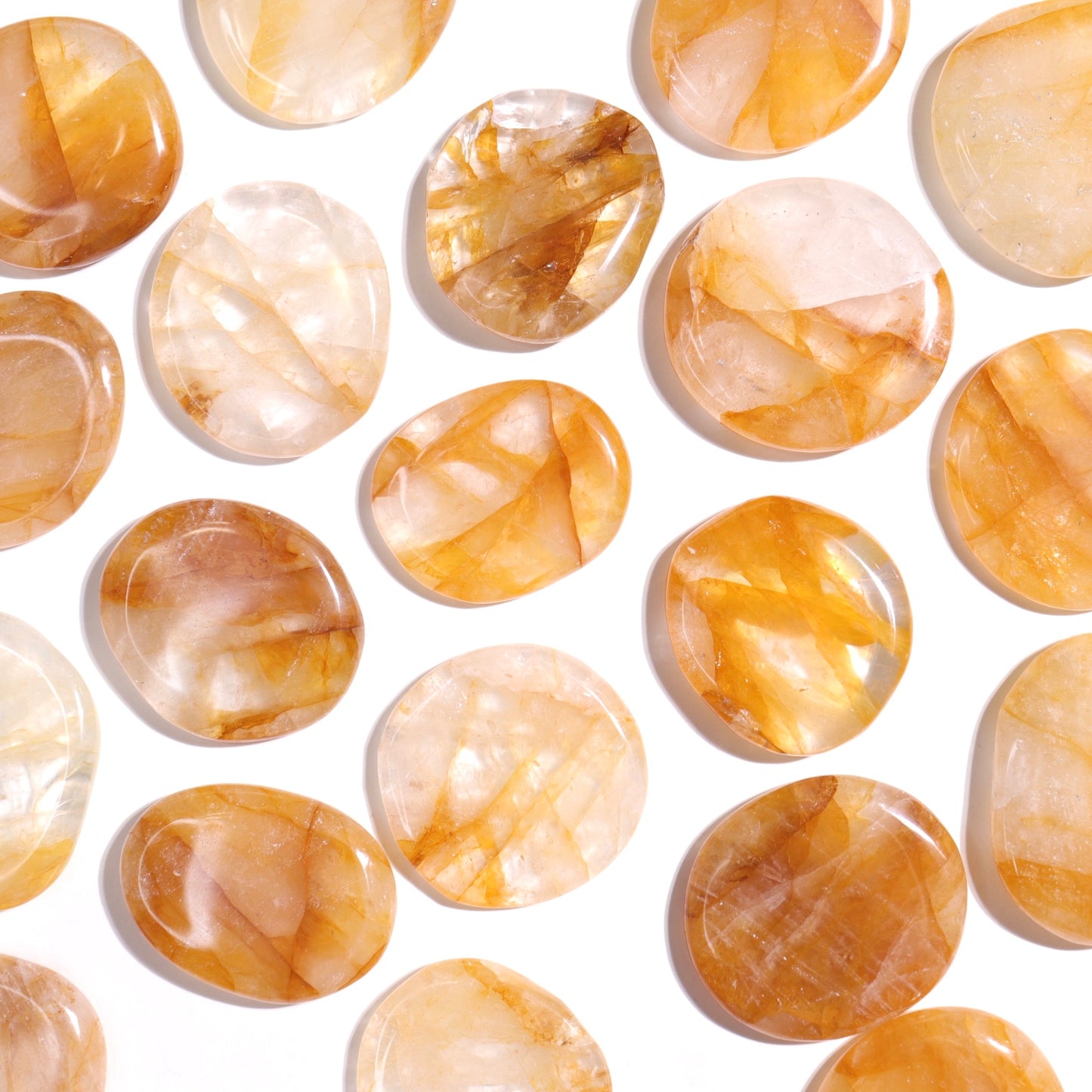 Golden Healer Flat Palm Stones