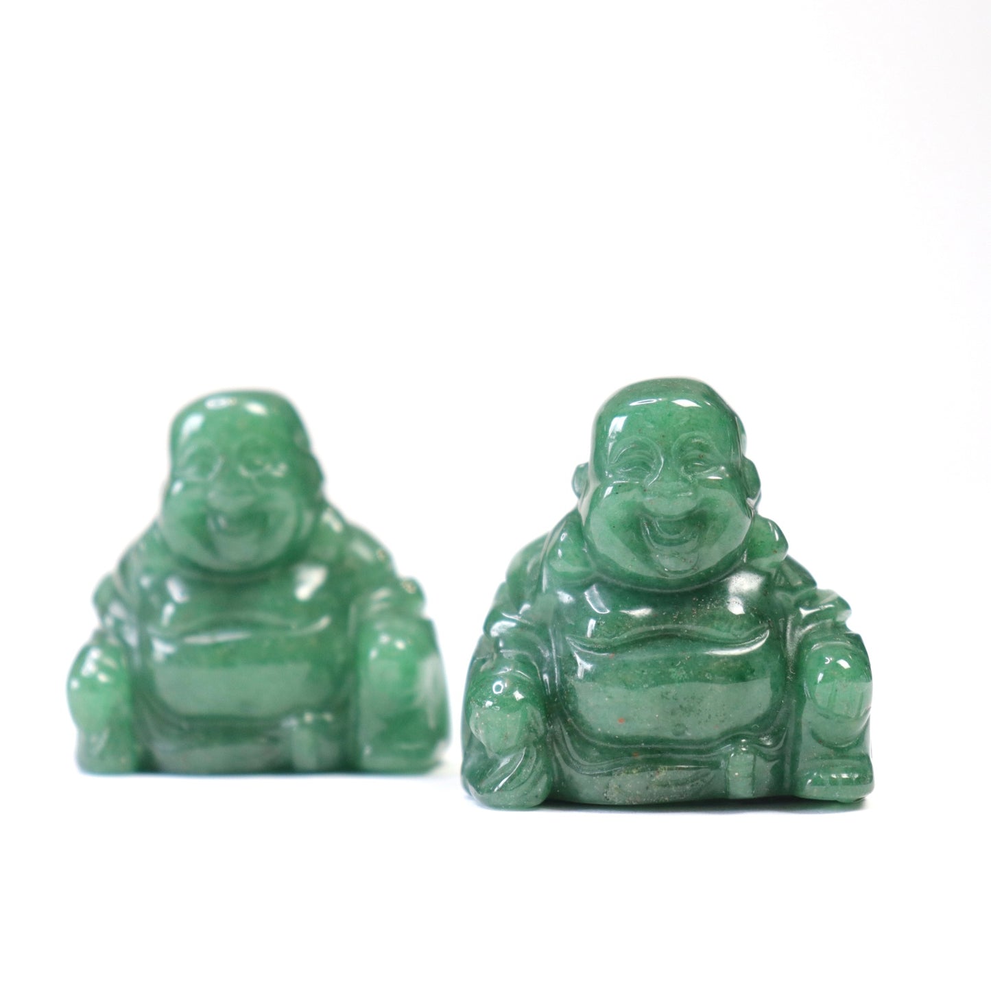 Green Aventurine Buddha- Crescents & Crystals