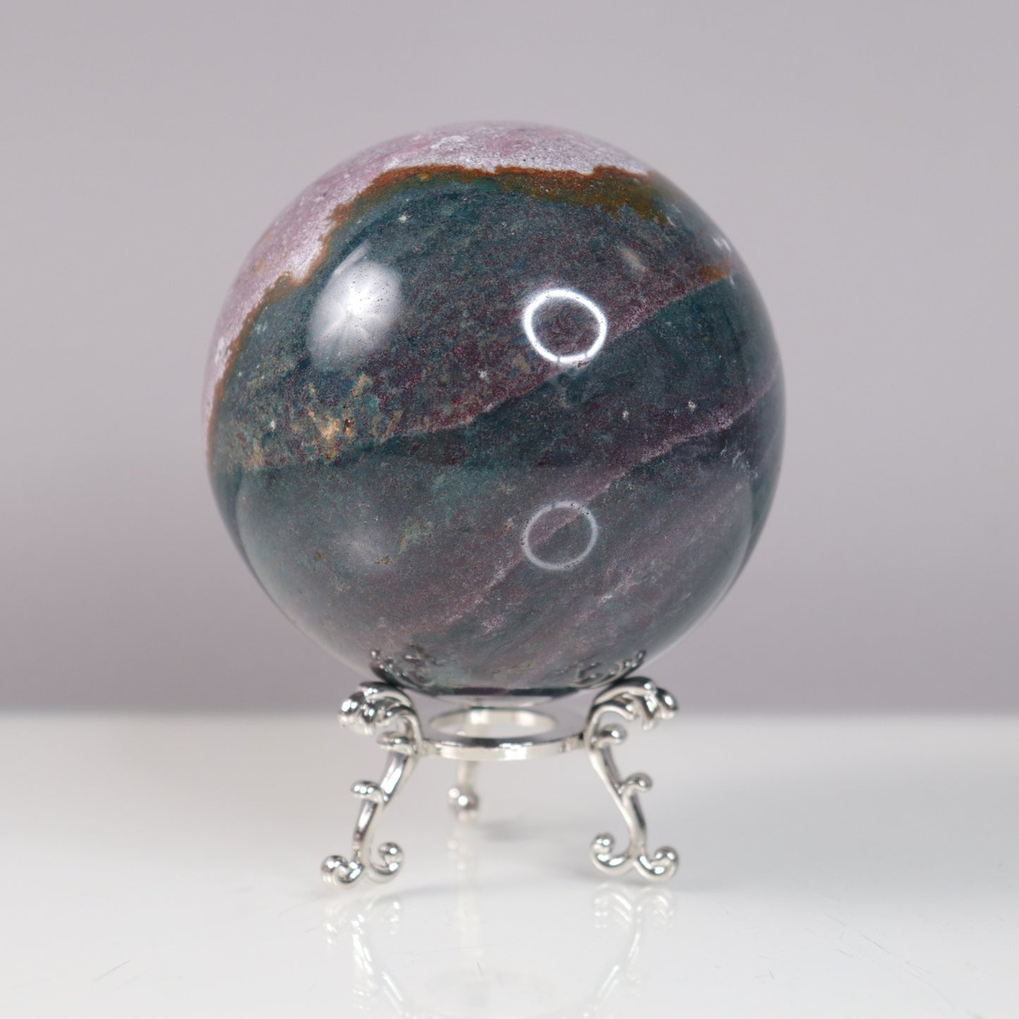 Ocean Jasper Sphere - Crescents & Crystals