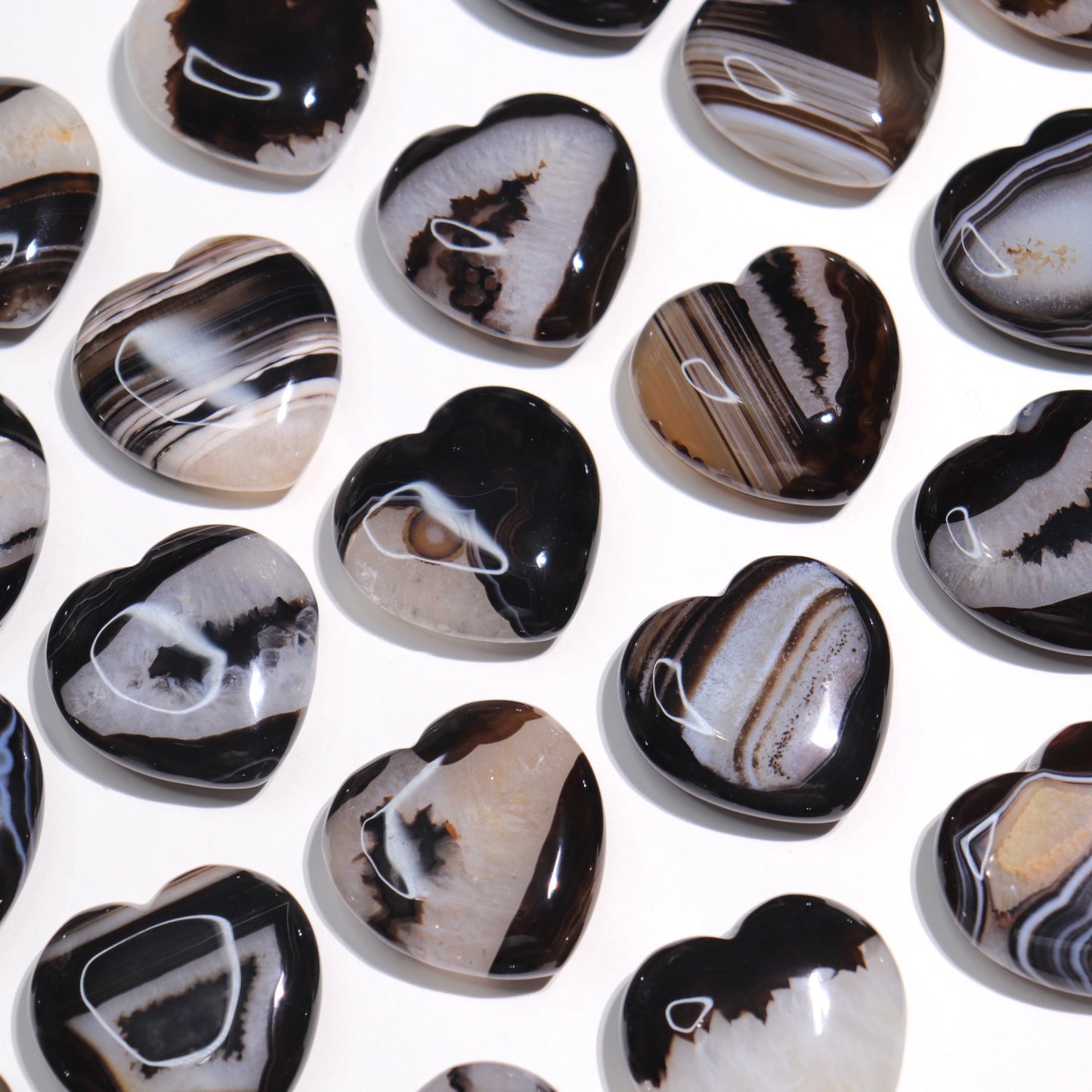 Black Agate Hearts | 1.6”