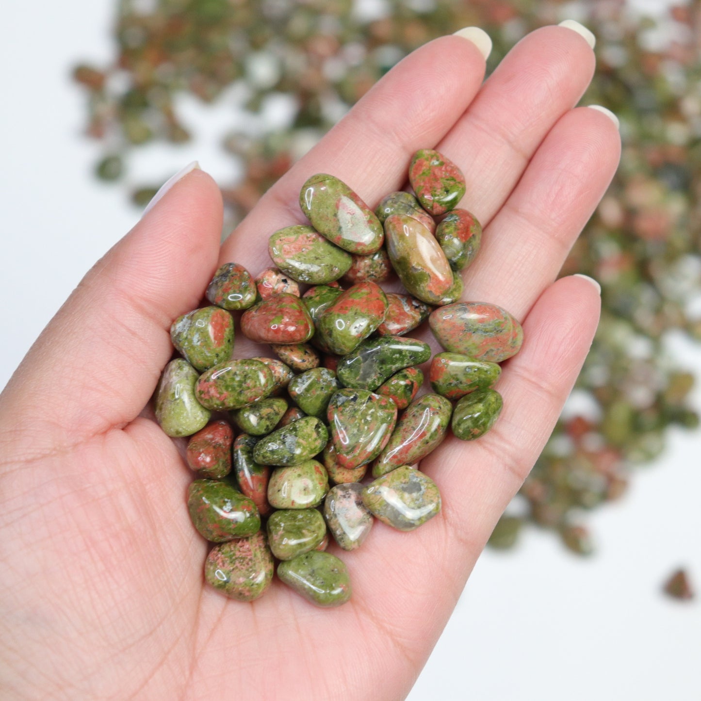 Unakite Chips - Crescents & Crystals