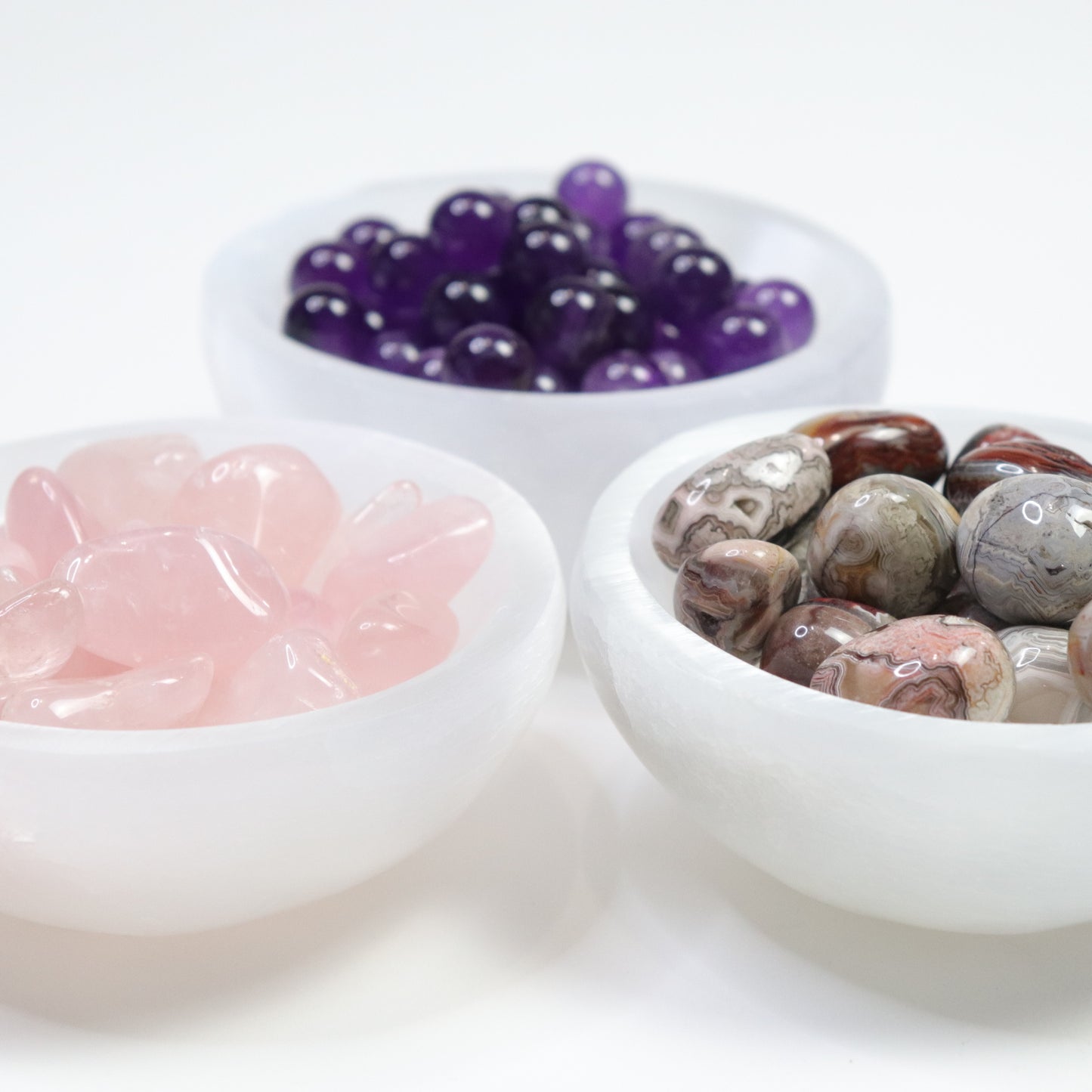 Selenite Bowls - Crescents & Crystals
