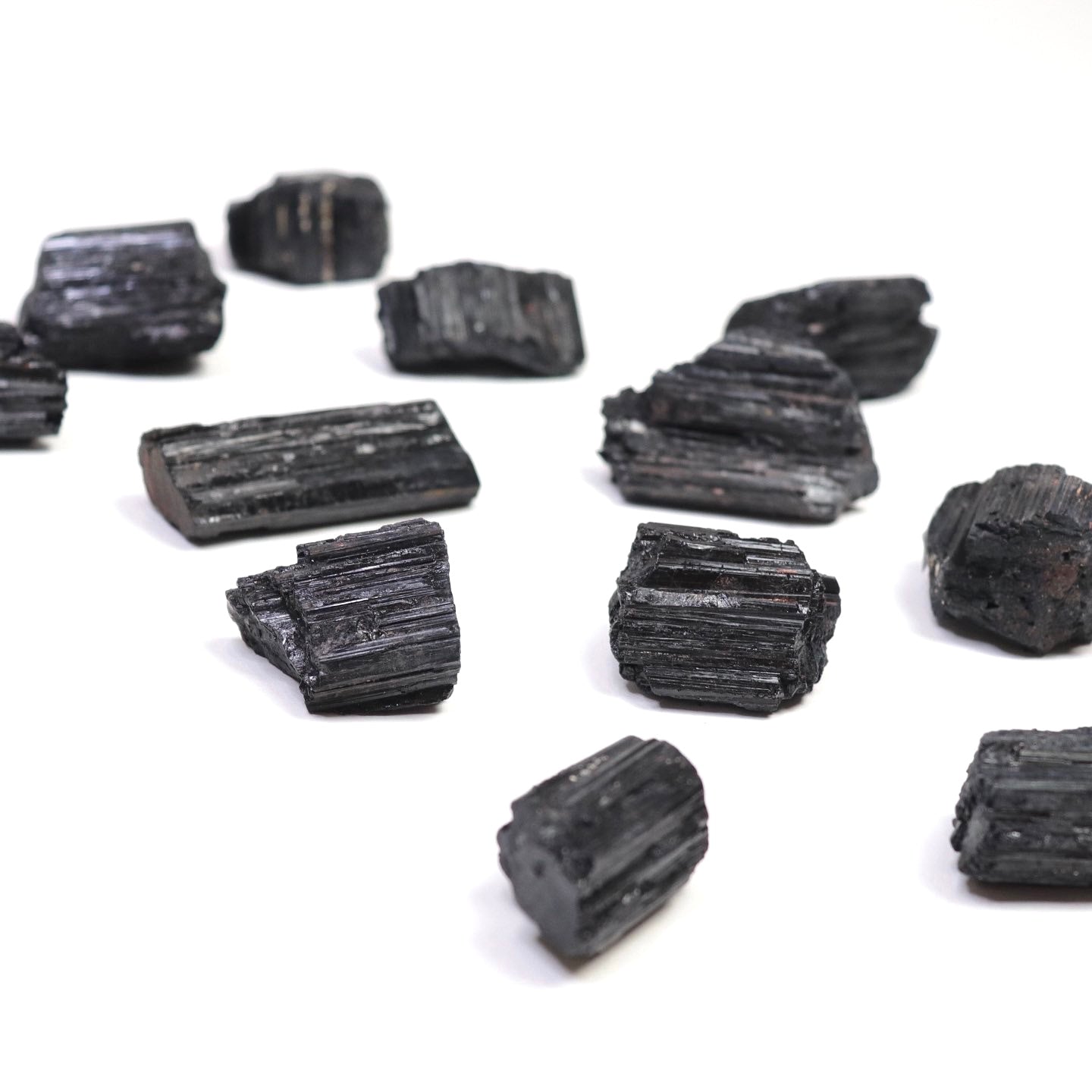 Raw Black Tourmaline Chunk- Crescents & Crystals