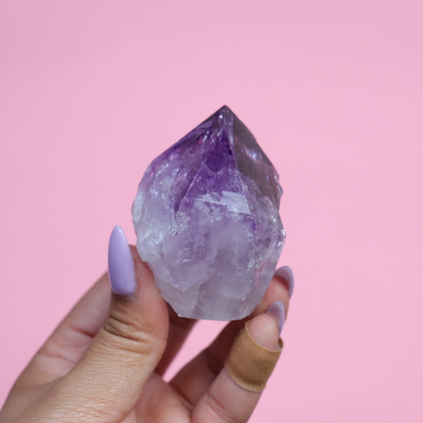 Amethyst Top Polished Point- Crescents & Crystals