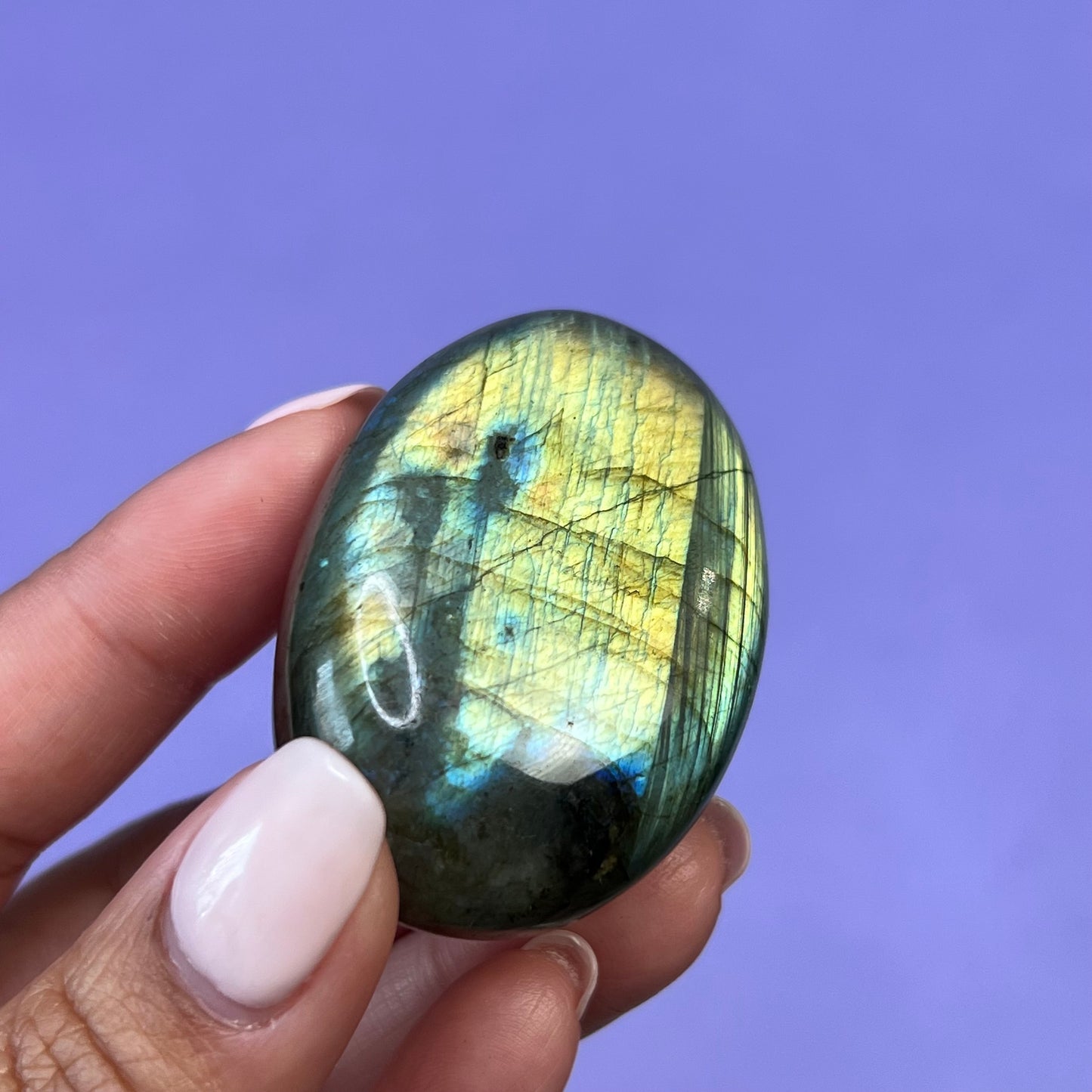 Labradorite Palm Stone - Crescents & Crystals