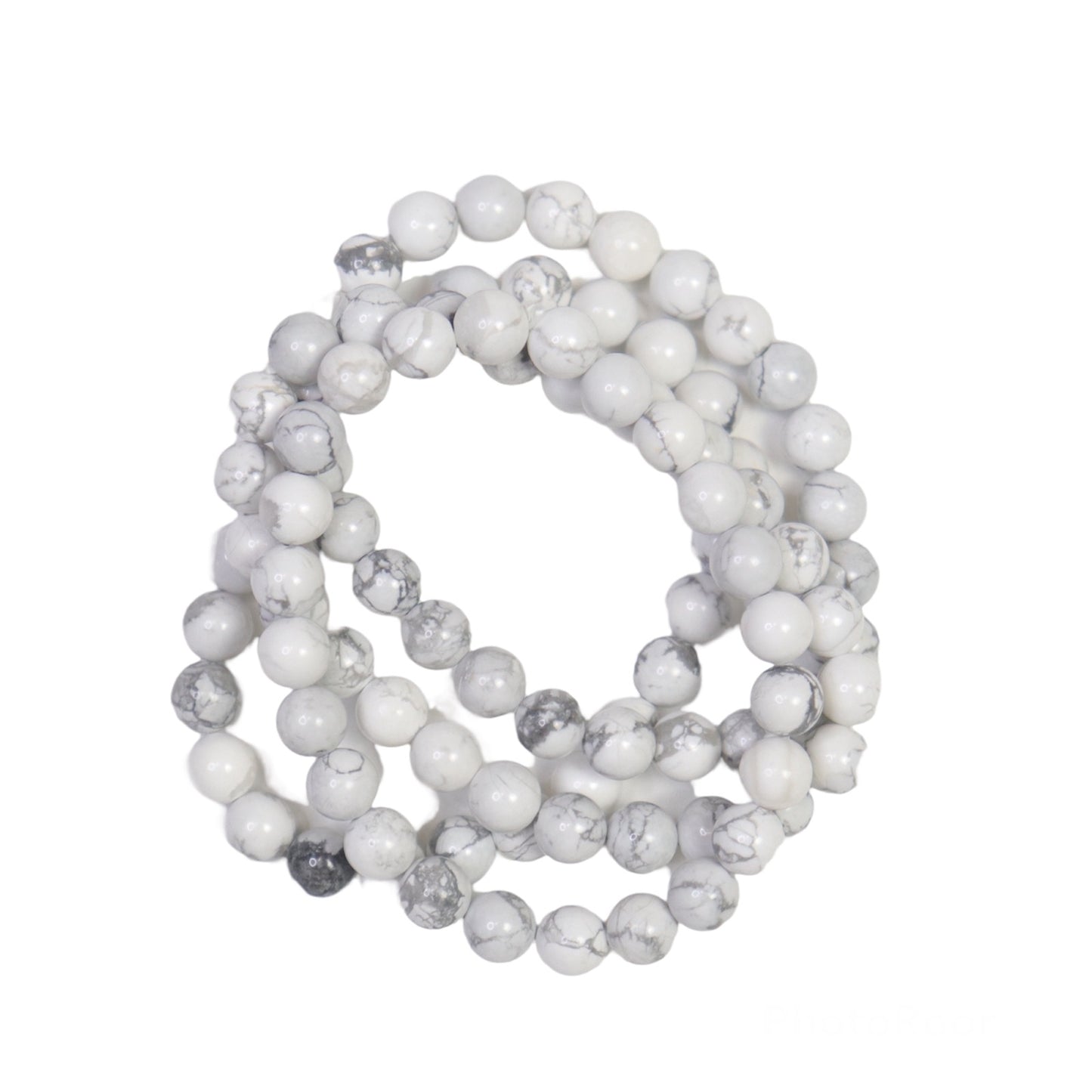 Howlite Bracelet - Crescents & Crystals