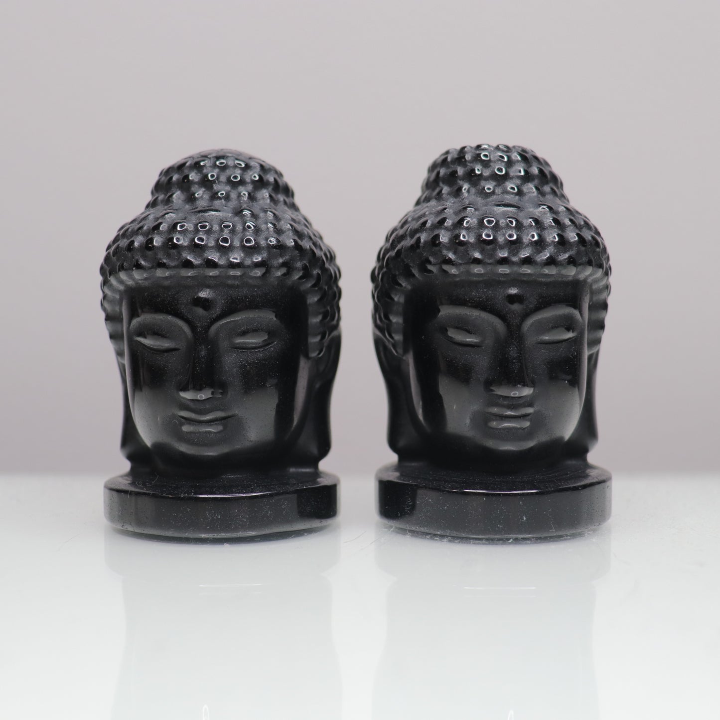 Black Obsidian Buddha Heads | 3.2"