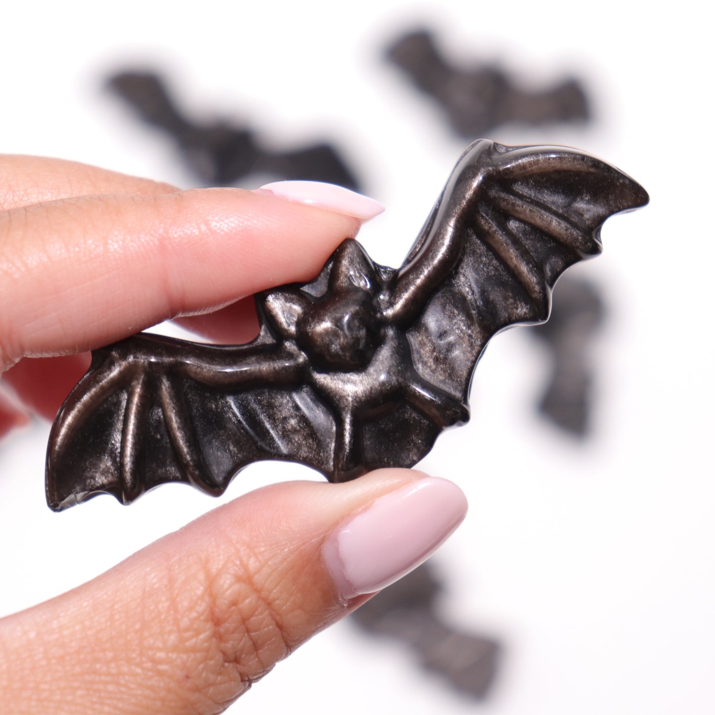 Silver Sheen Obsidian Bats