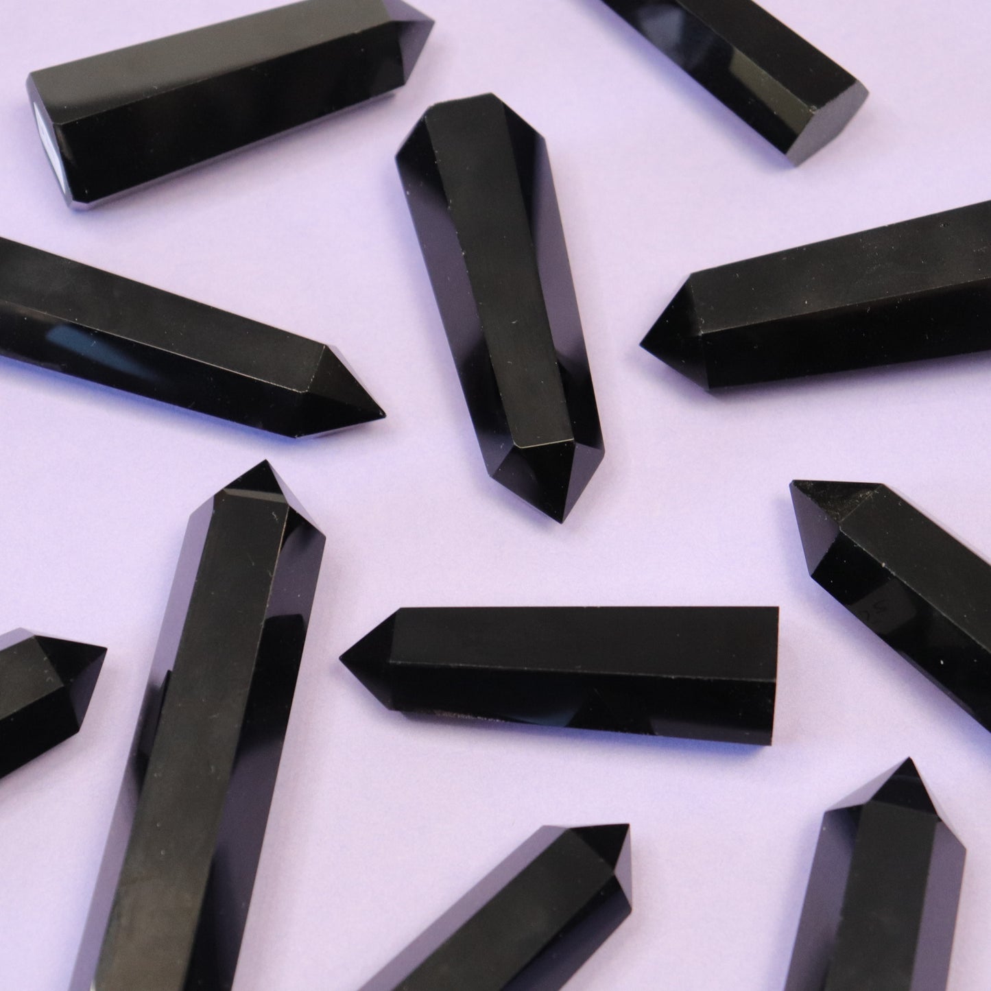 Black Obsidian Points- Crescents & Crystals