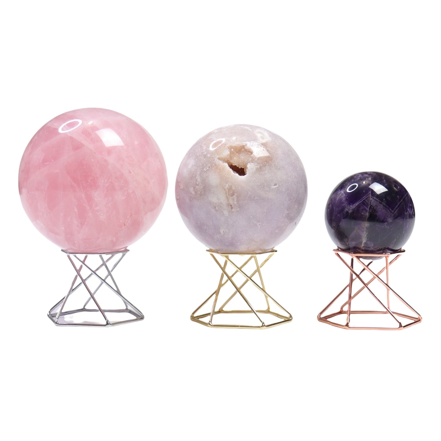 Double Sided Metal Sphere Stands