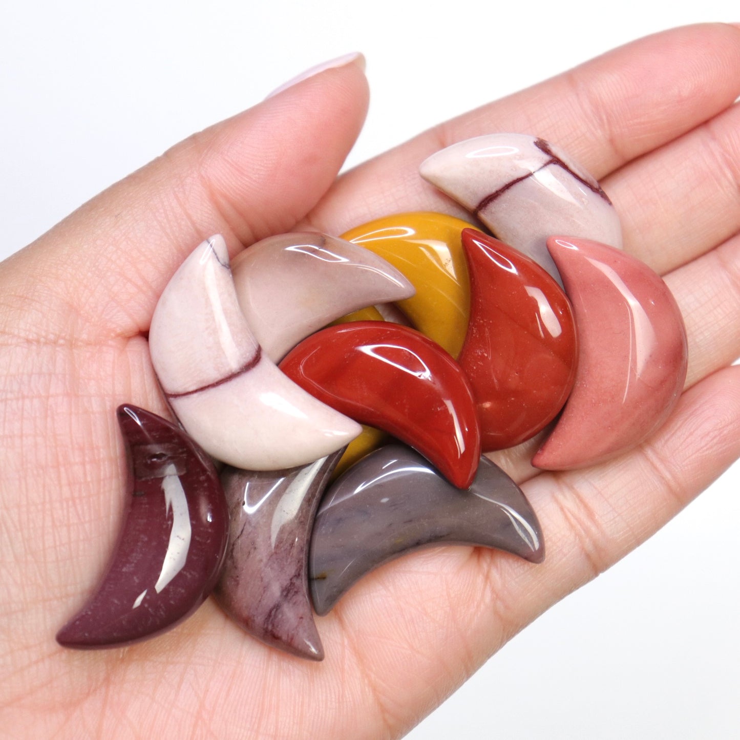 Mookaite Jasper Crescent Moon - Crescents & Crystals