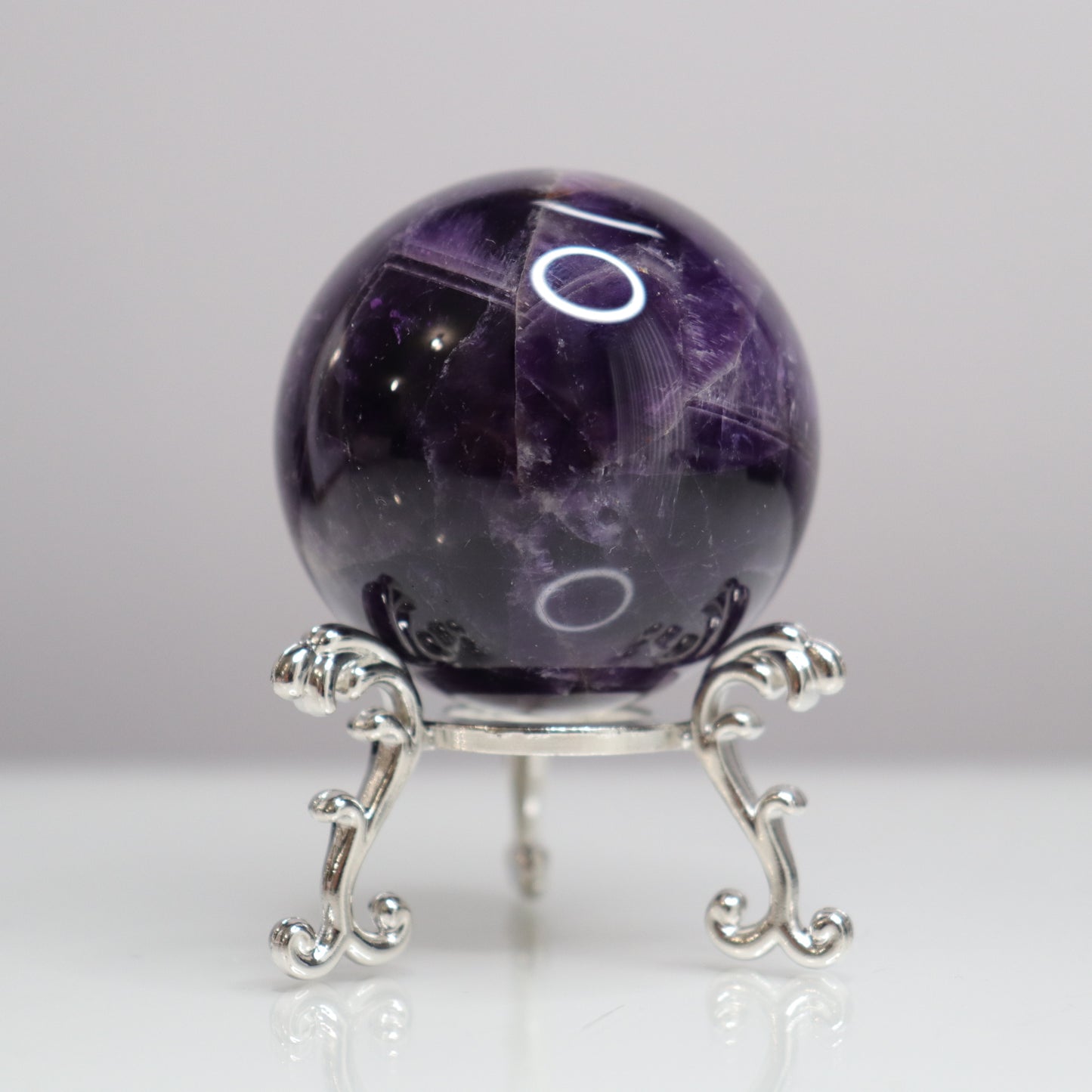 Dream Amethyst Sphere- Crescents & Crystals