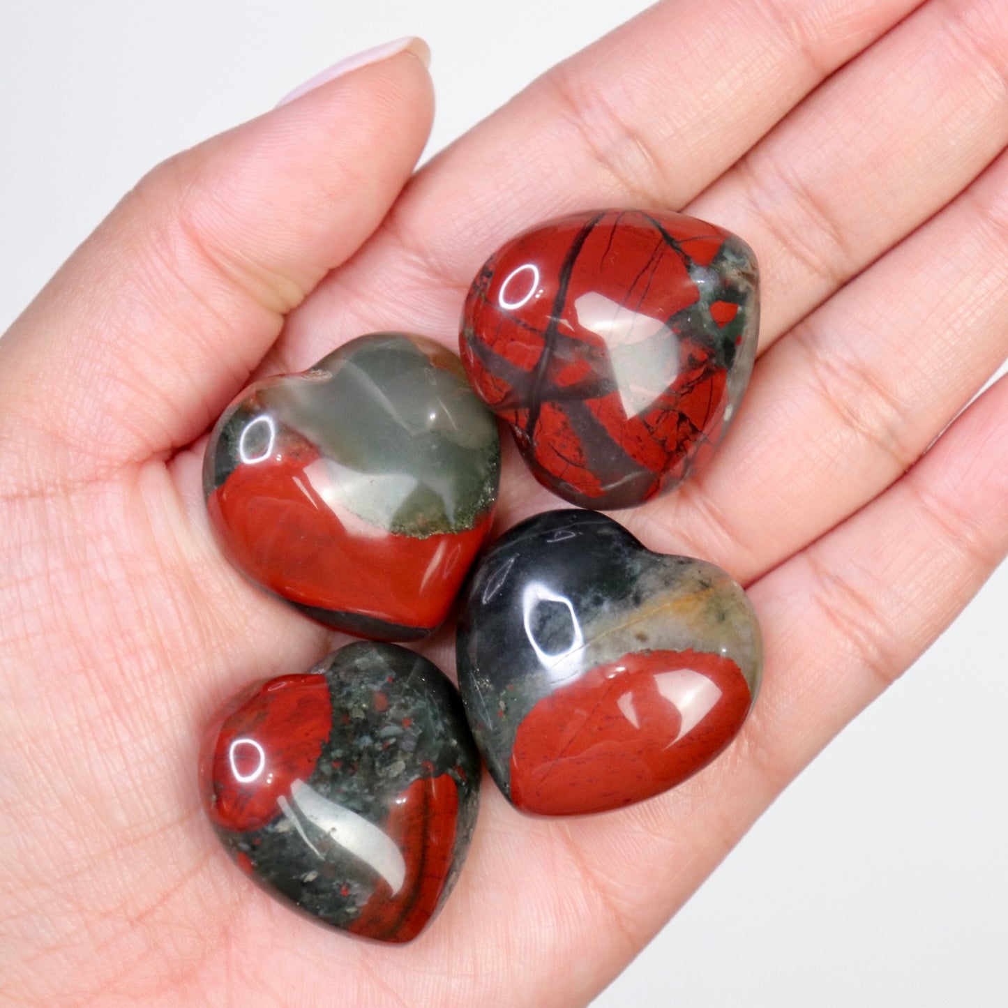 African Bloodstone Heart - Crescents & Crystals
