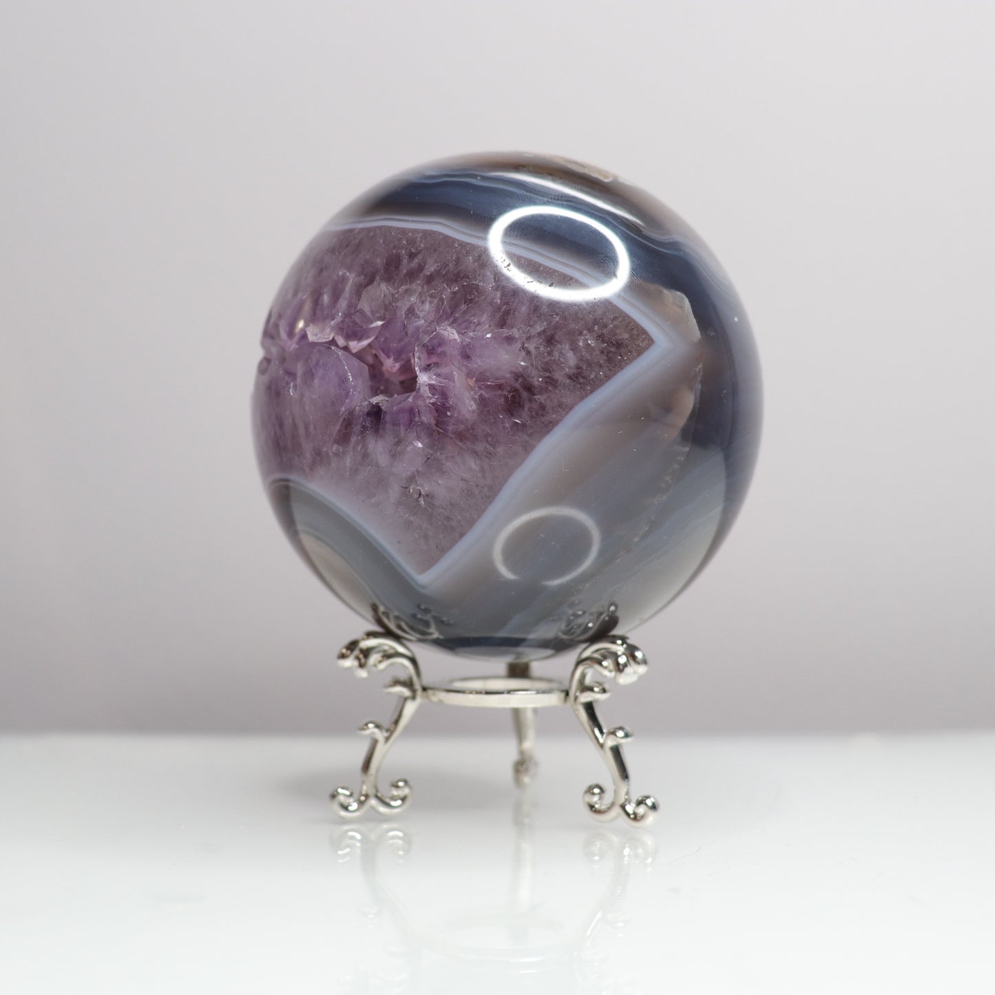 Amethyst Agate Sphere