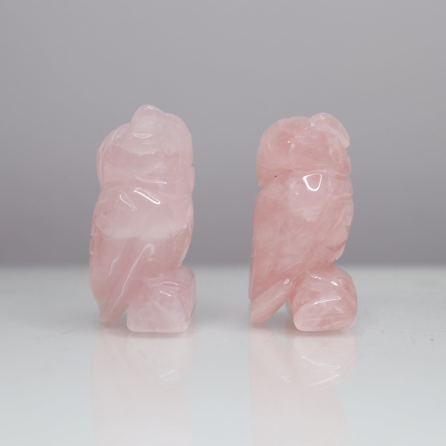 Rose Quartz Owls 2”