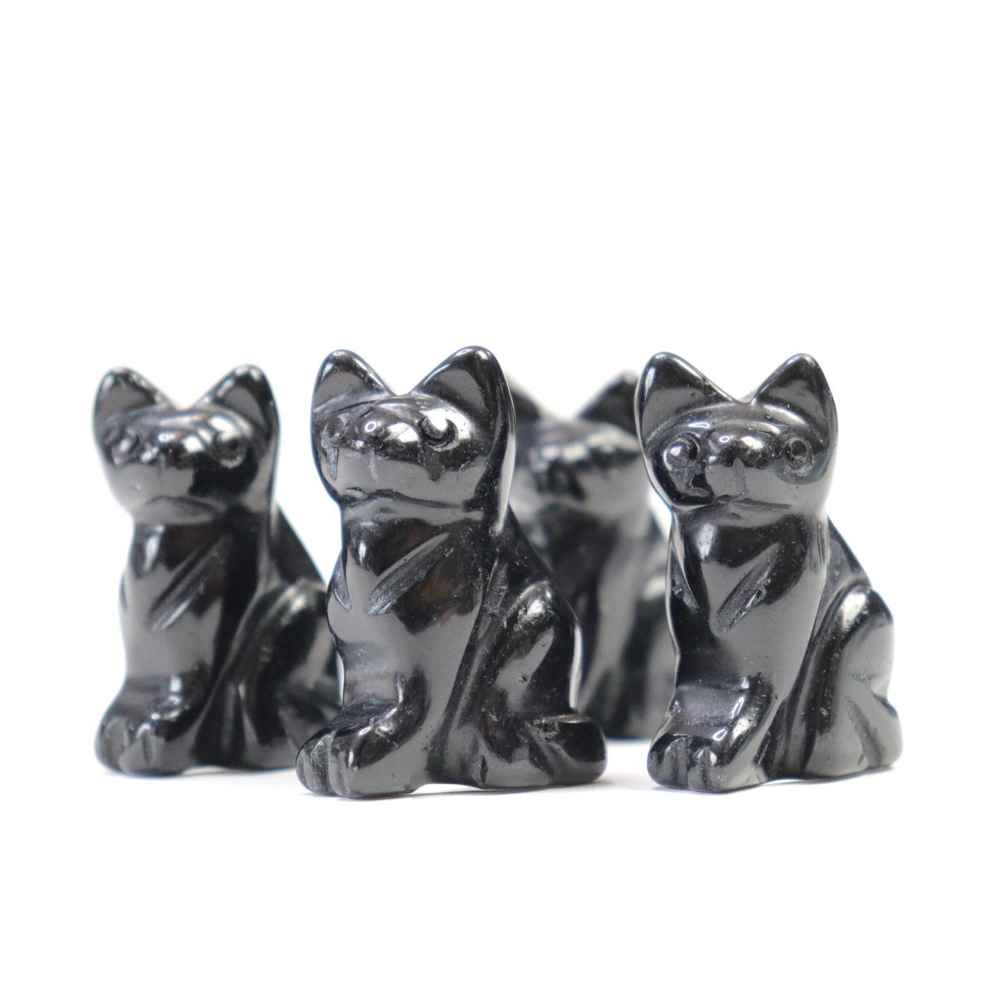 Black Obsidian Cat- Crescents & Crystals