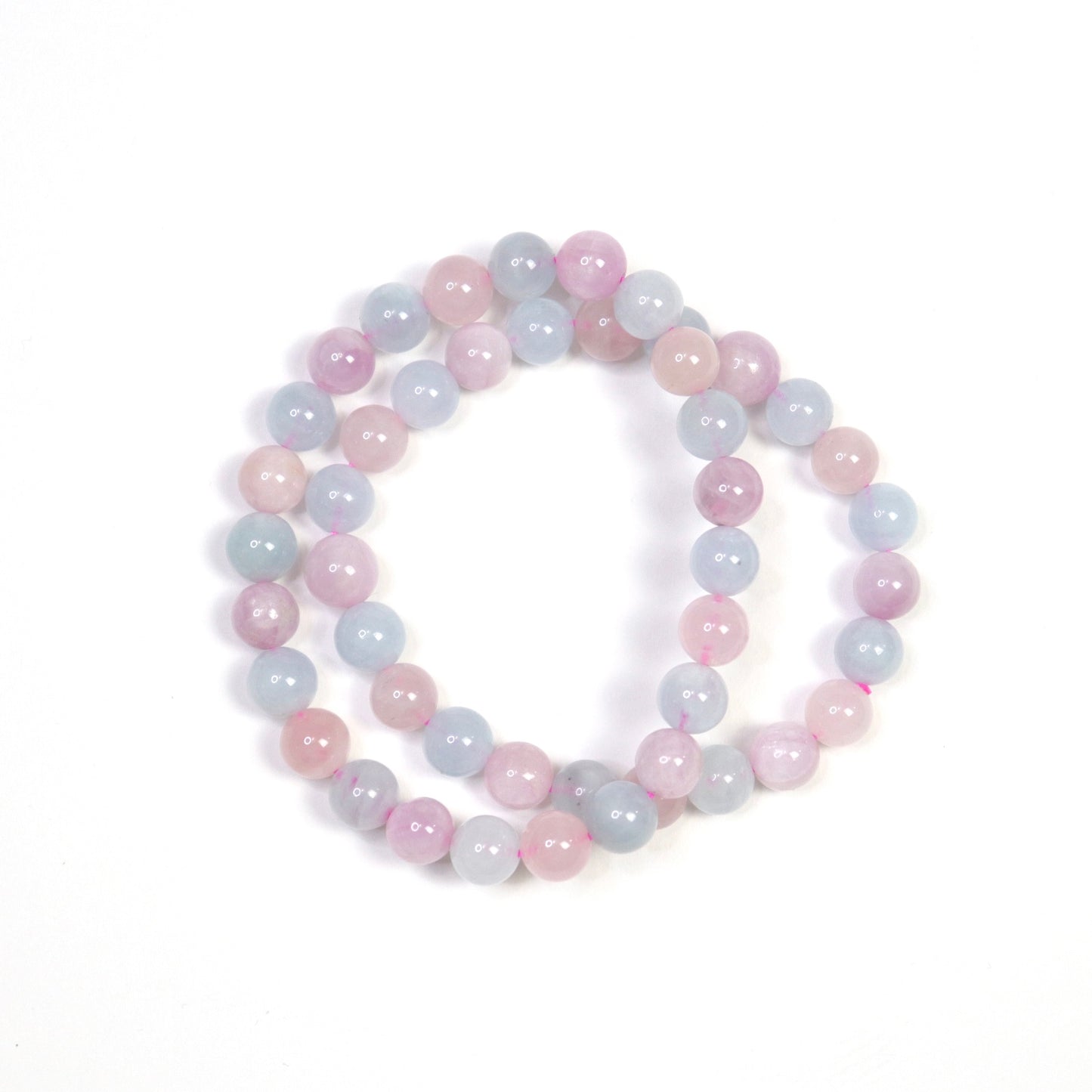Morganite Bracelete - Crescents & Crystals