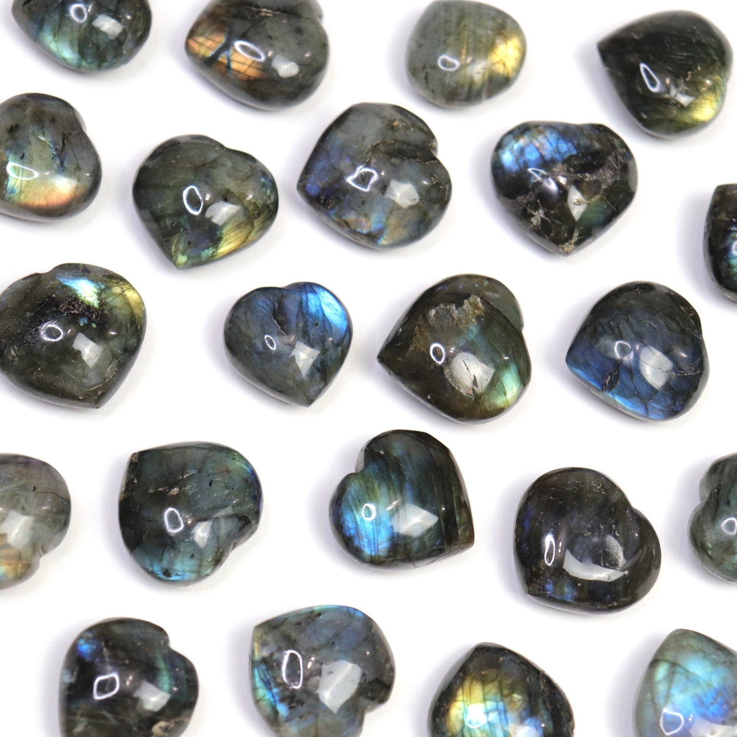 Labradorite Puffy Hearts - Crescents & Crystals
