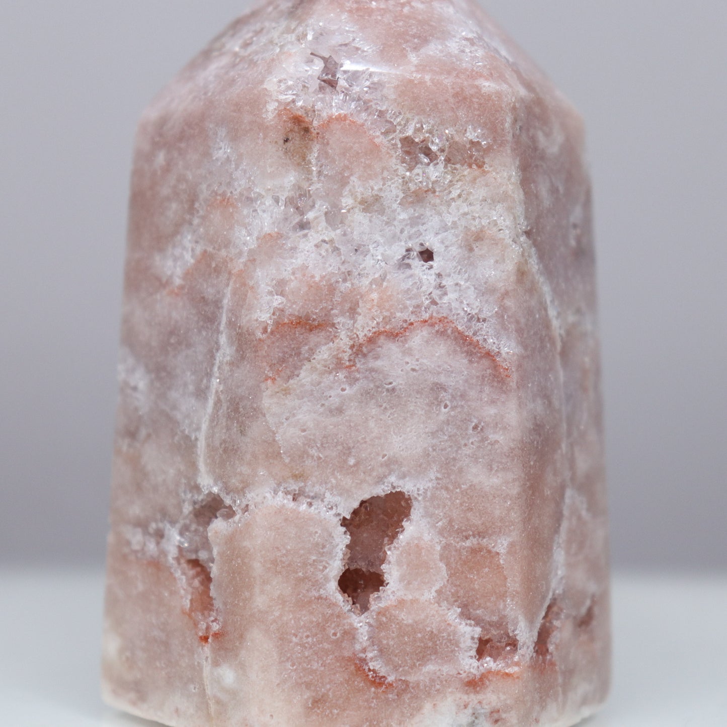 Pink Amethyst Tower- Crescents & Crystals