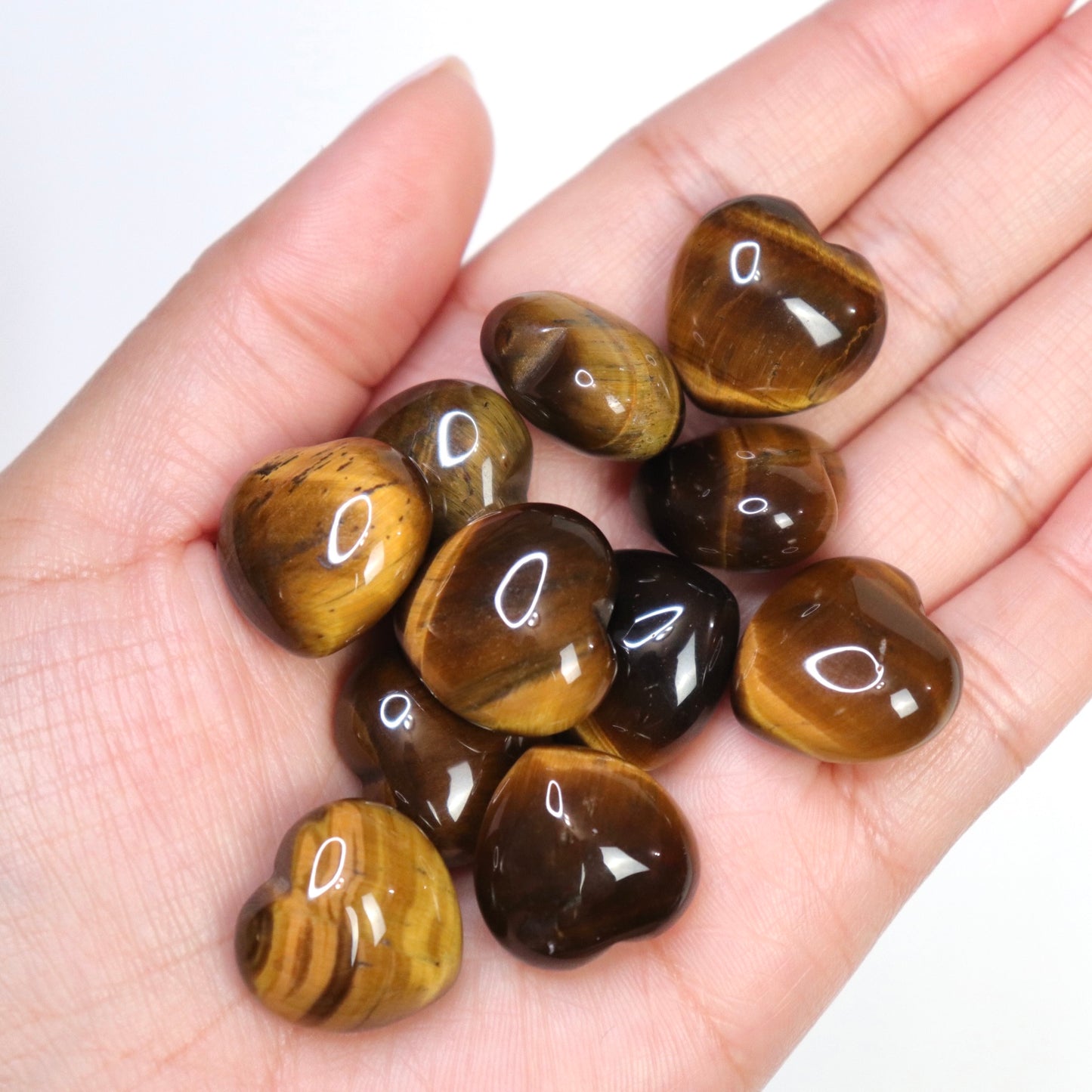 Tiger Eye Hearts - Crescents & Crystals