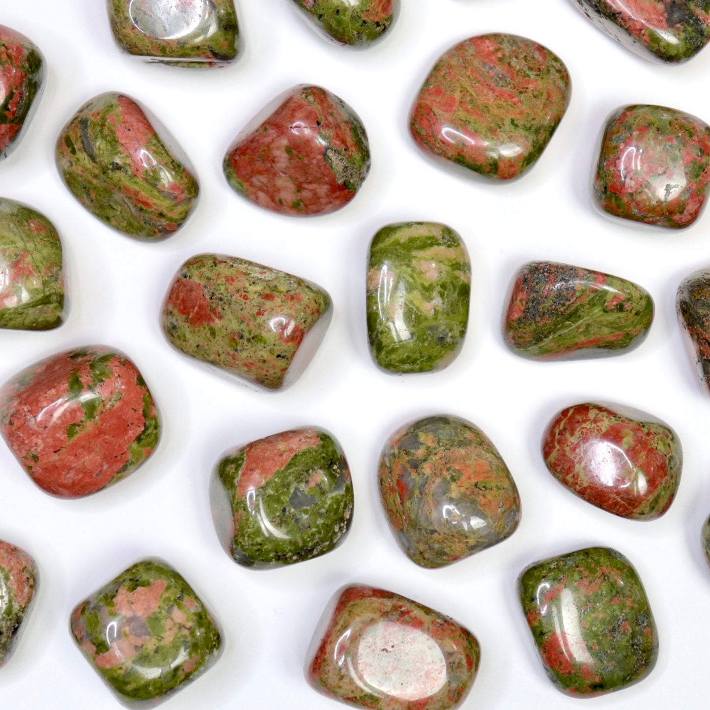 Unakite Tumbles - Crescents & Crystals