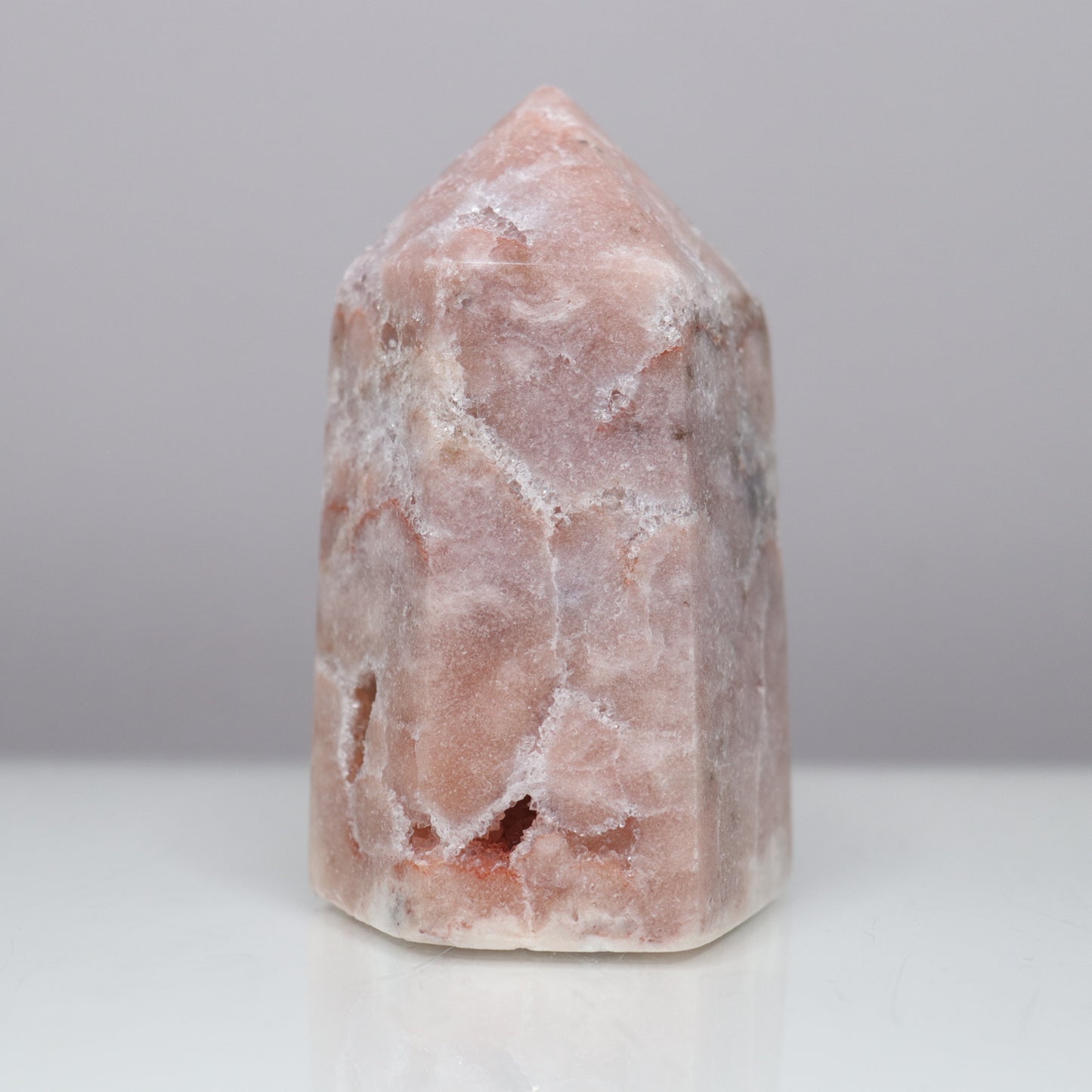 Pink Amethyst Tower- Crescents & Crystals