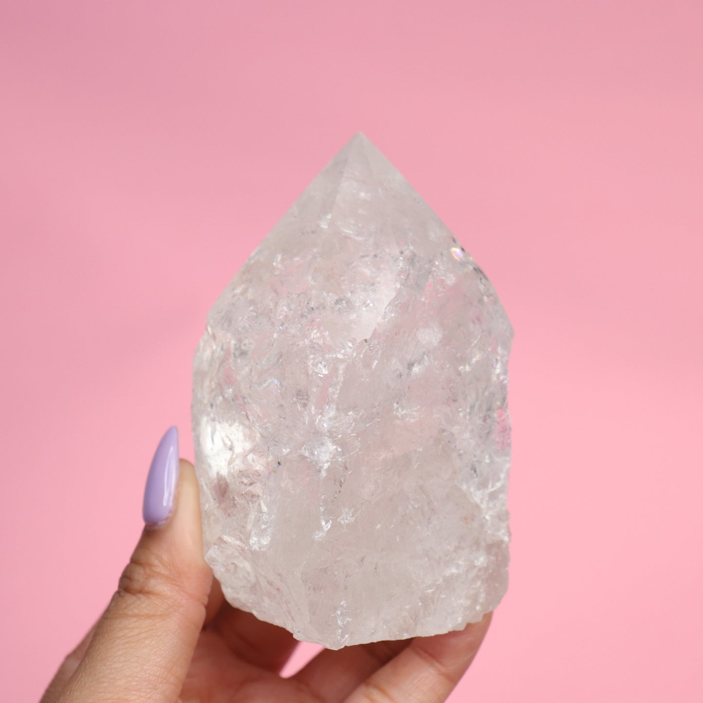 Clear Quartz Top Polished Point- Crescents & Crystals