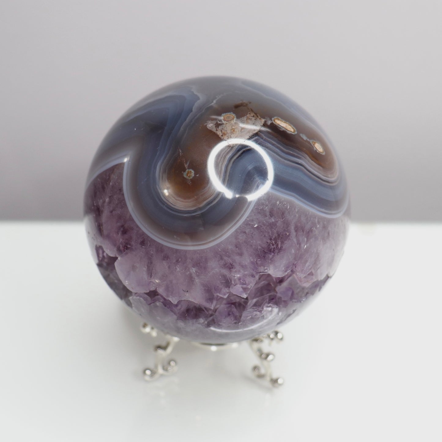 Amethyst Agate Sphere