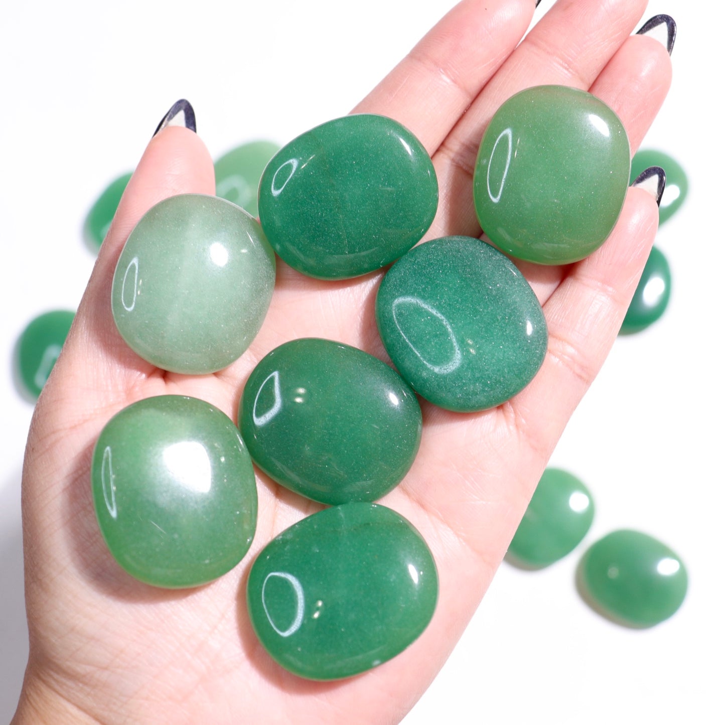 Green Aventurine Flat Palm Stones