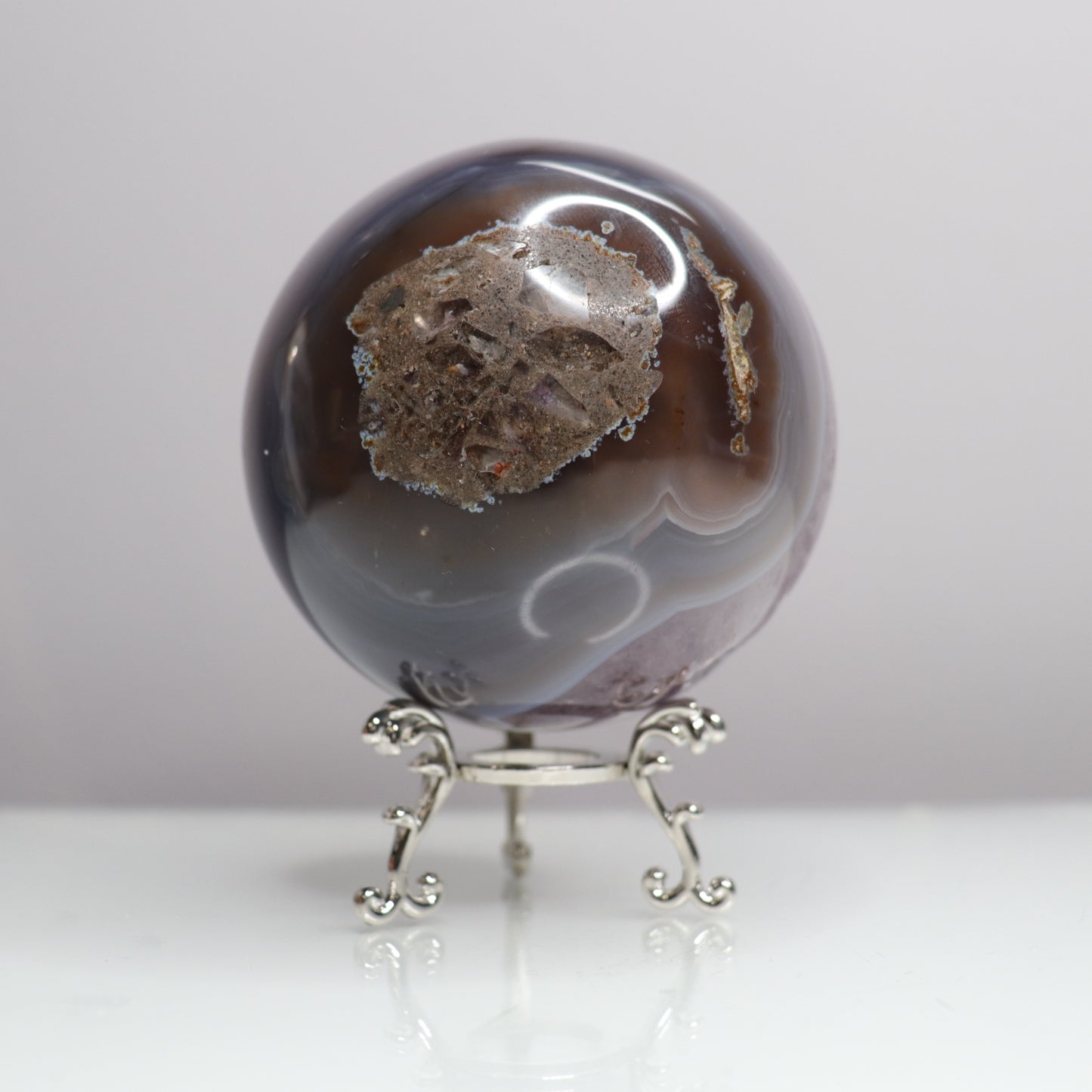 Amethyst Agate Sphere