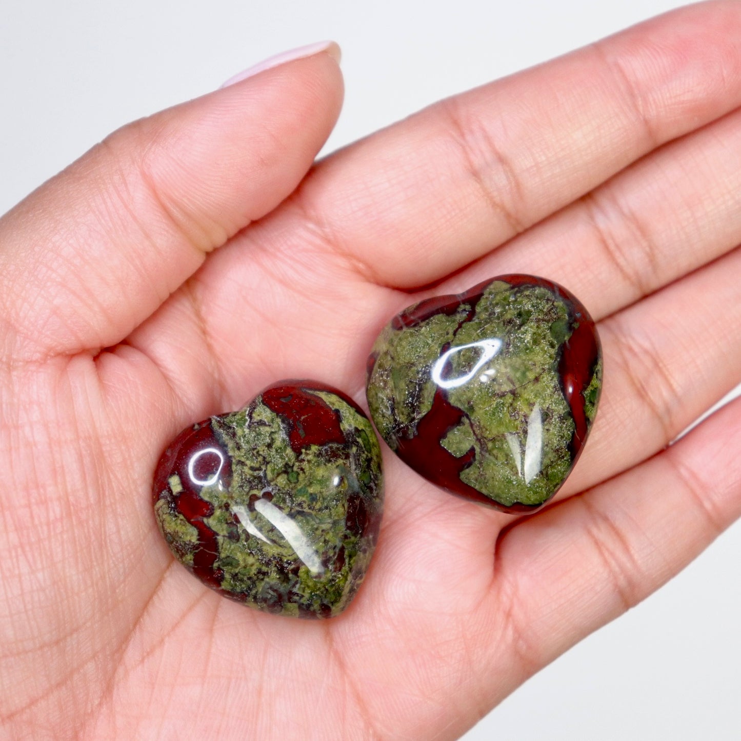 Dragon Blood Stone Heart - Crescents & Crystals