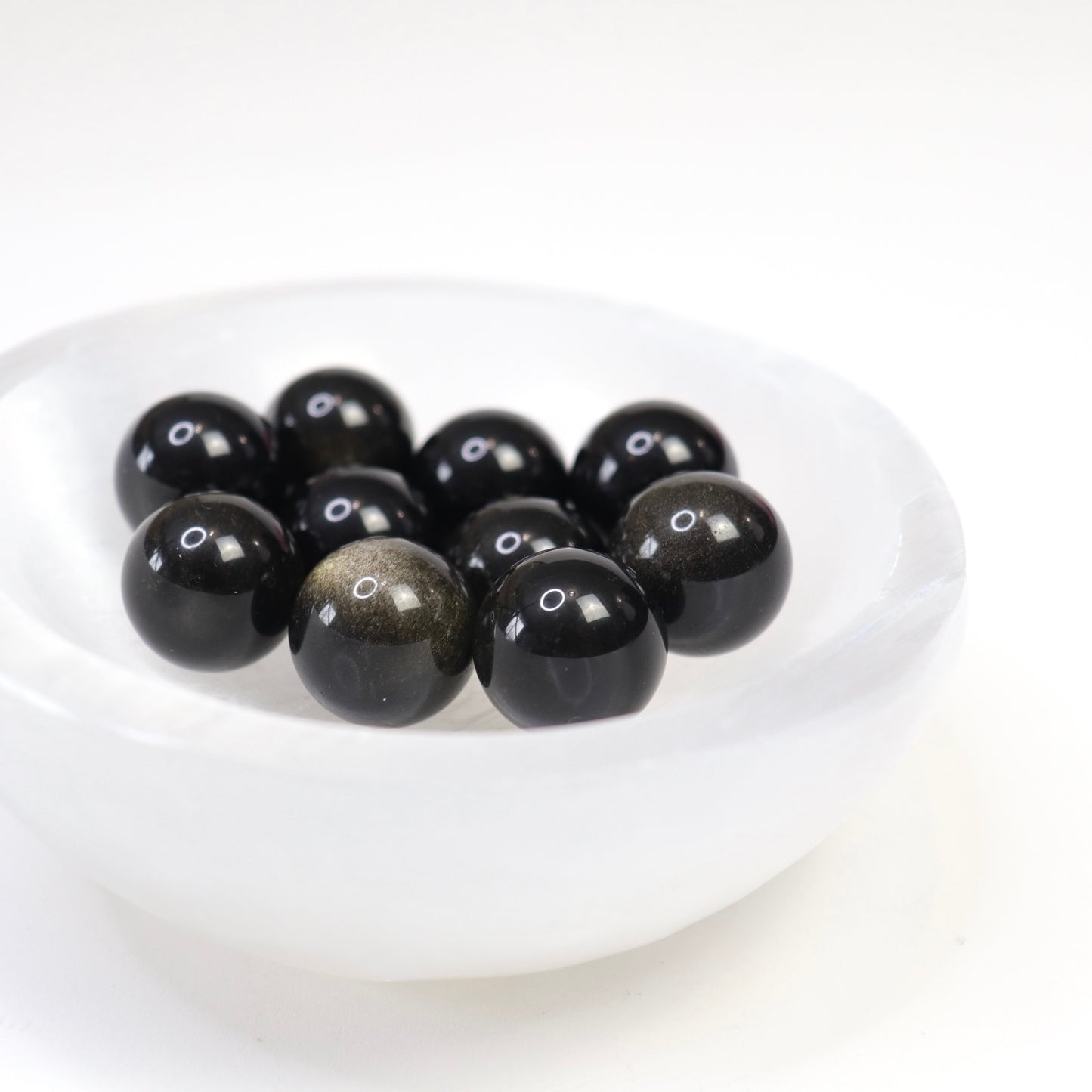 Golden Sheen Obsidian Sphere - Crescents & Crystals
