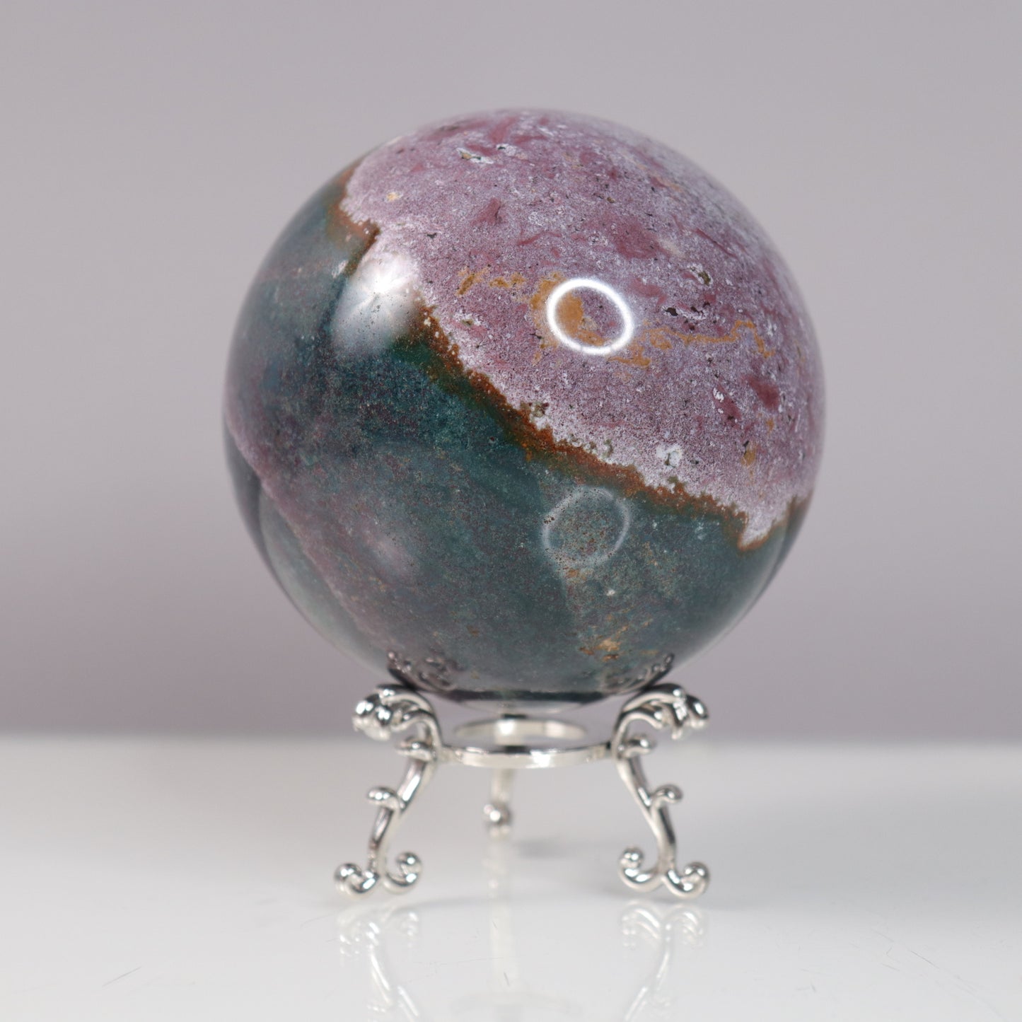 Ocean Jasper Sphere - Crescents & Crystals
