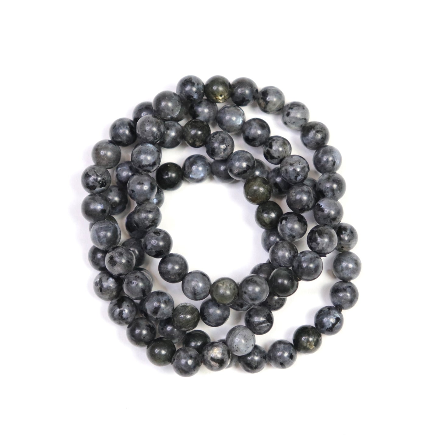 Larvakite Bracelet - Crescents & Crystals