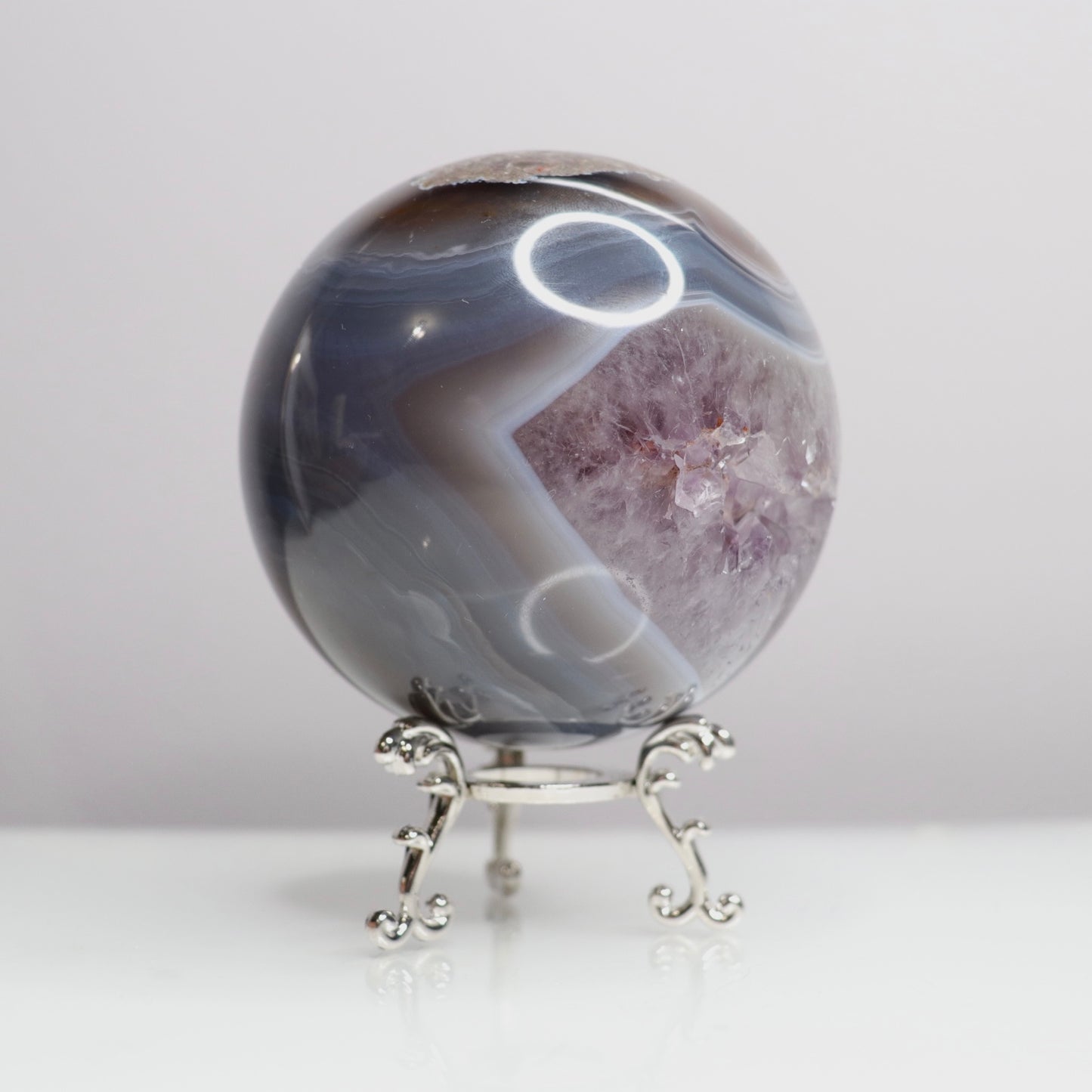 Amethyst Agate Sphere