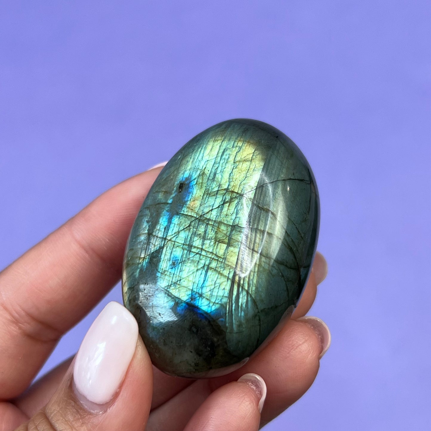 Labradorite Palm Stone - Crescents & Crystals