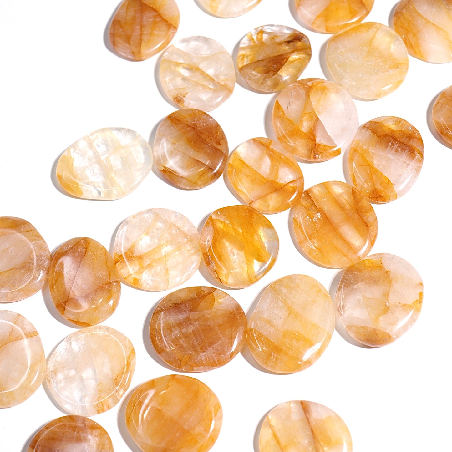 Golden Healer Flat Palm Stones