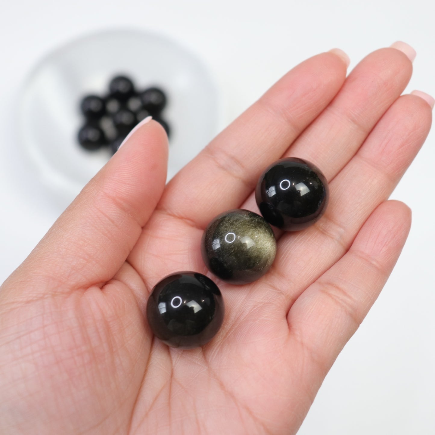 Golden Sheen Obsidian Sphere - Crescents & Crystals