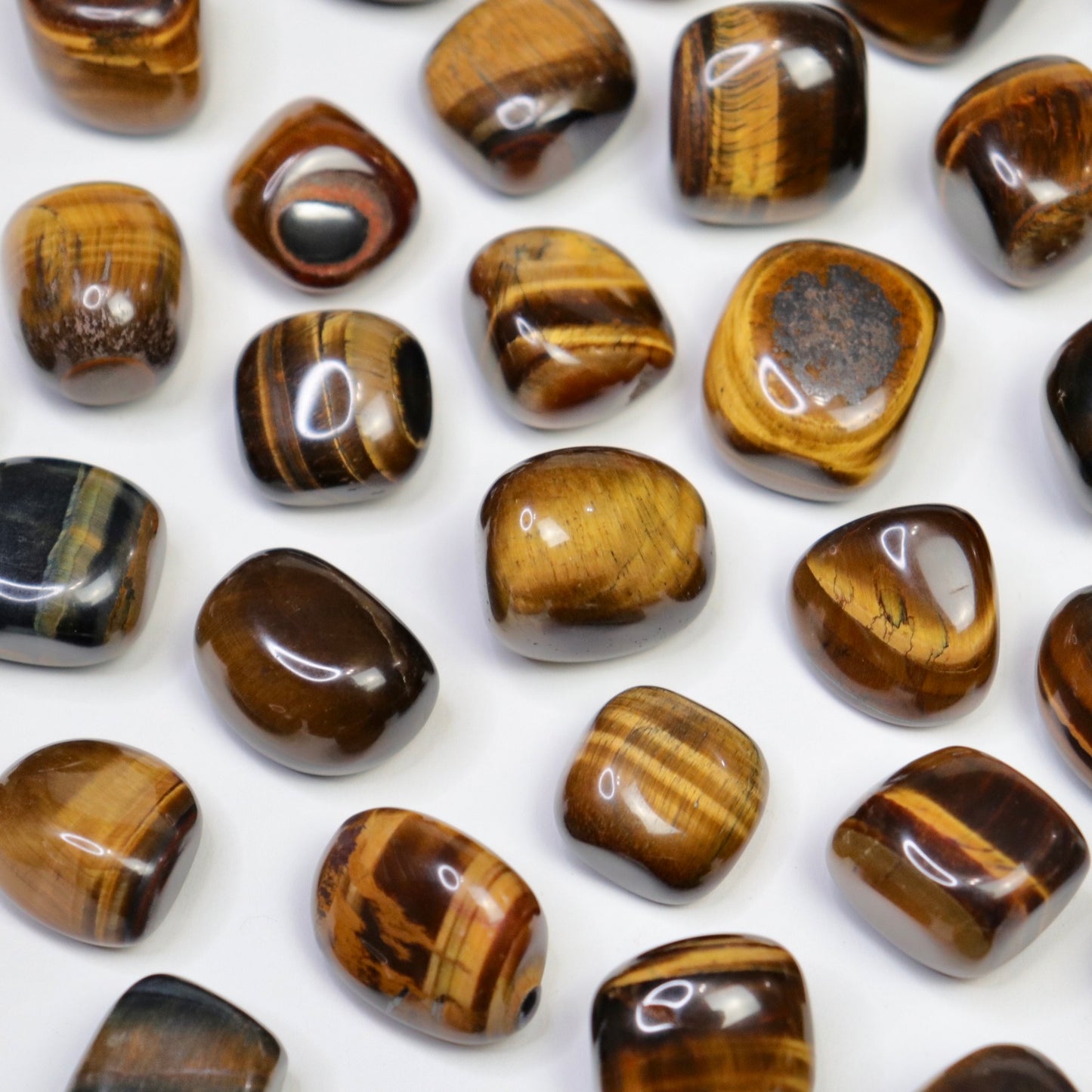 Tiger Eye Tumbles - Crescents & Crystals