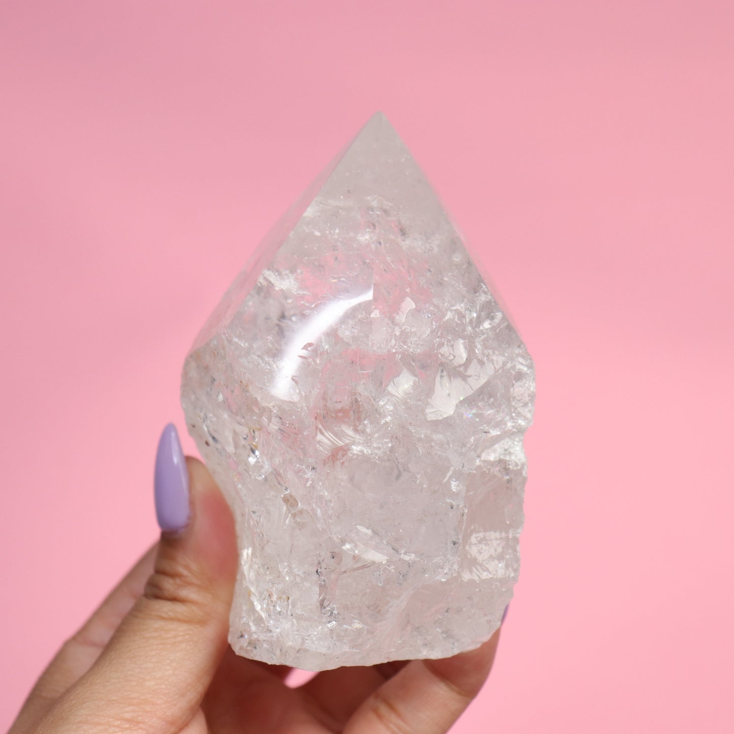 Clear Quartz Top Polished Point- Crescents & Crystals