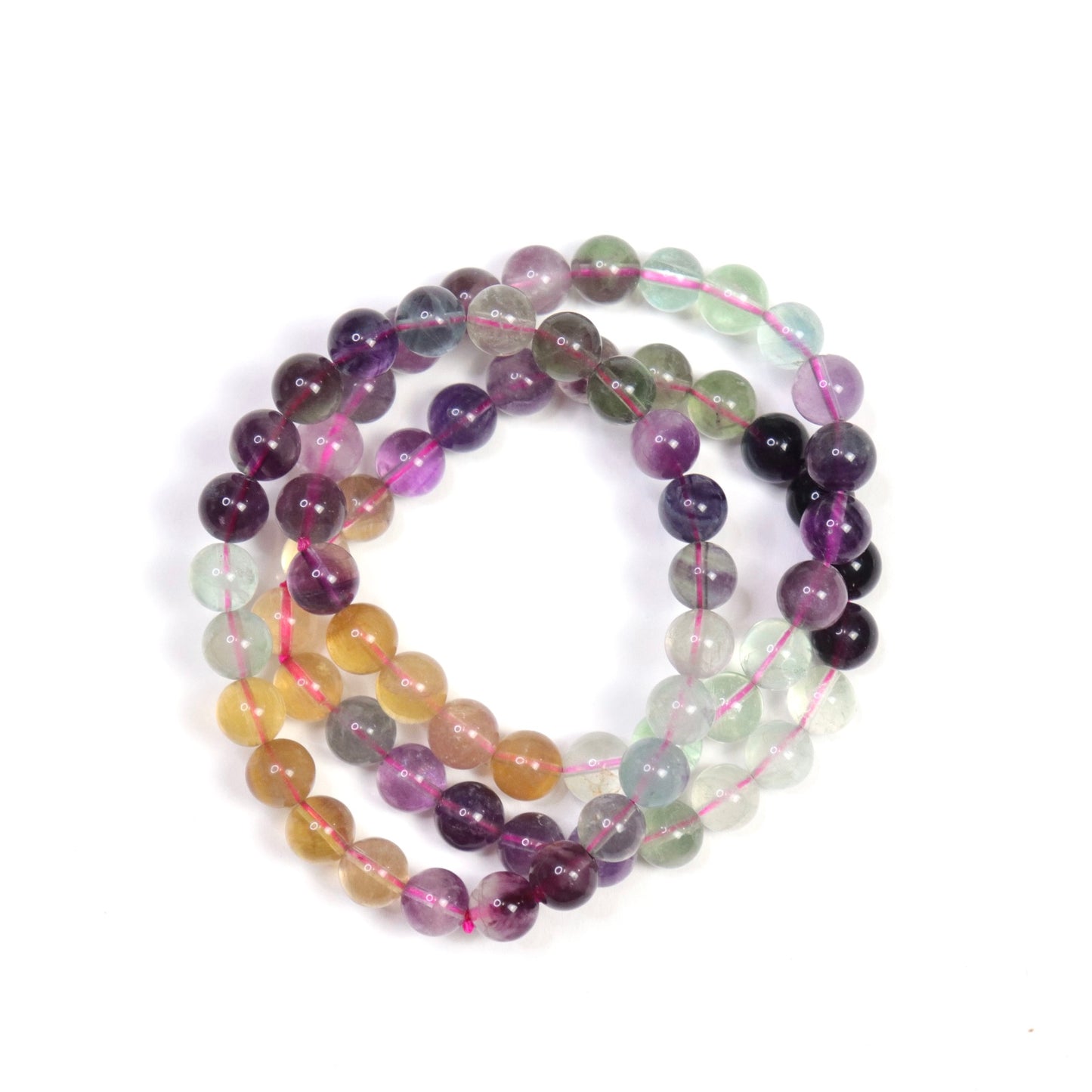 Fluorite Beaded Bracelet- Crescents & Crystals